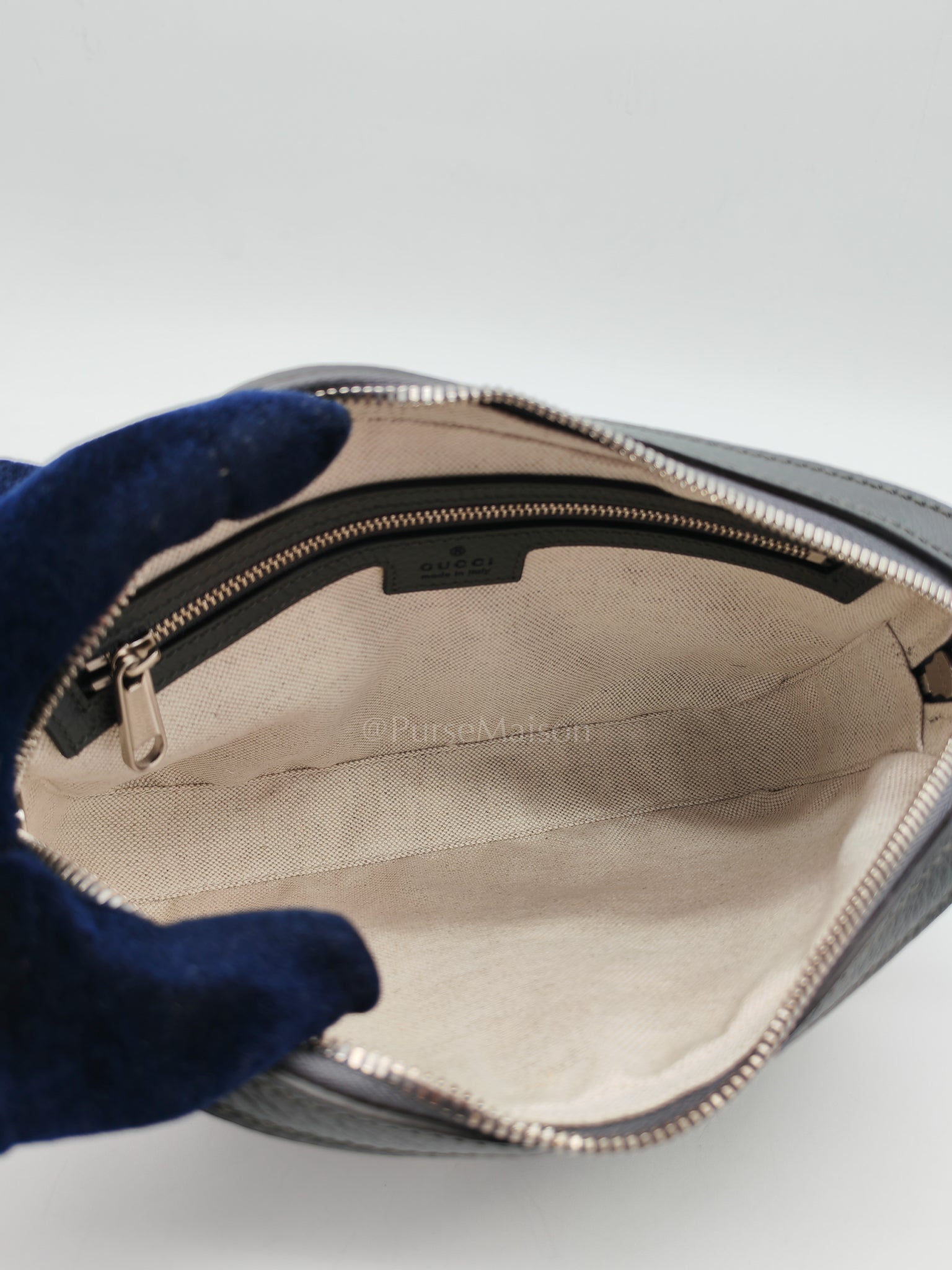 Ophidia Gray Supreme Canvas Clutch Bag | Purse Maison Luxury Bags Shop