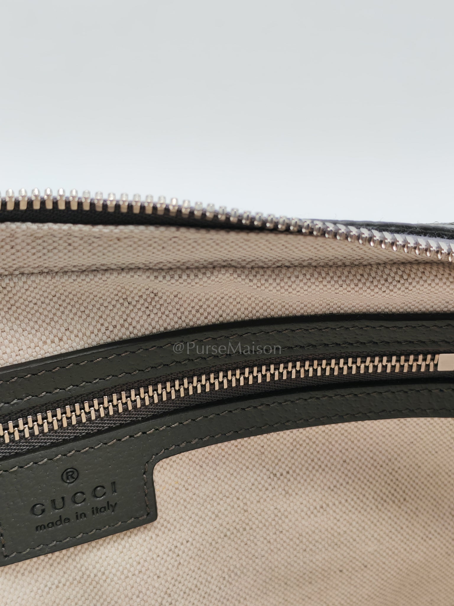 Ophidia Gray Supreme Canvas Clutch Bag | Purse Maison Luxury Bags Shop