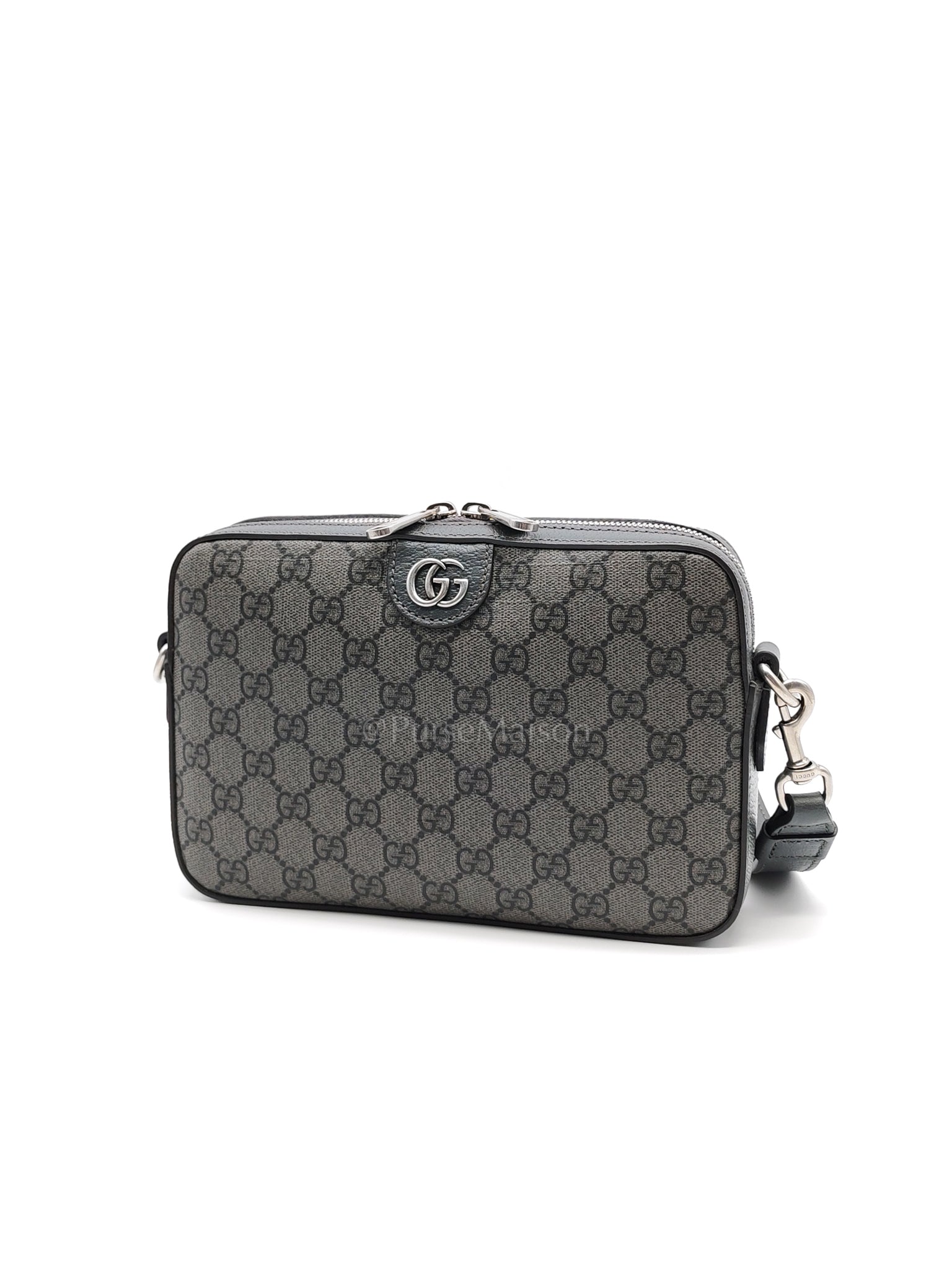Ophidia Gray Supreme Canvas Clutch Bag | Purse Maison Luxury Bags Shop