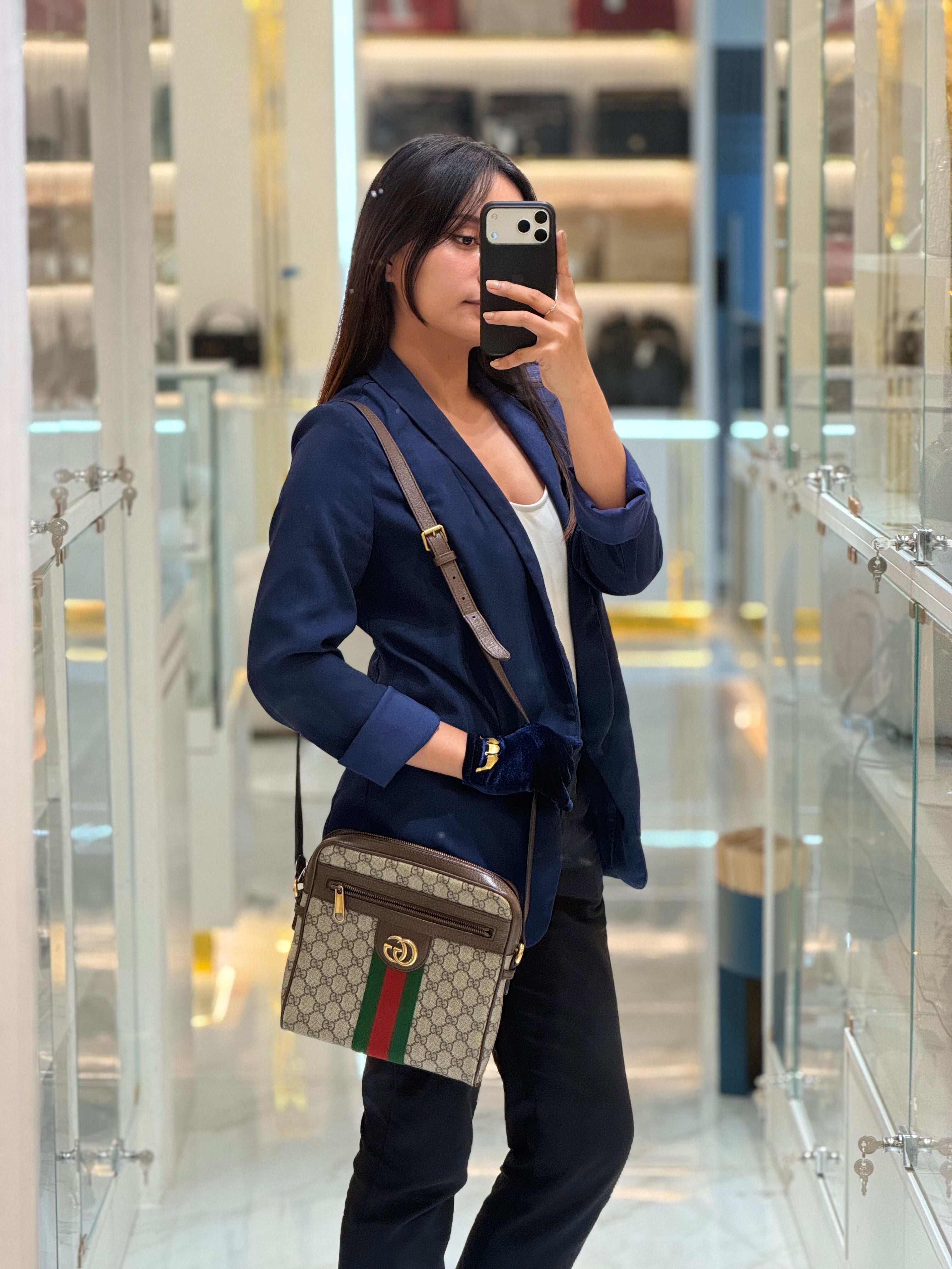 Ophidia Messenger Bag Small in GG Supreme Canvas & Gold Hardware | Purse Maison Luxury Bags Shop