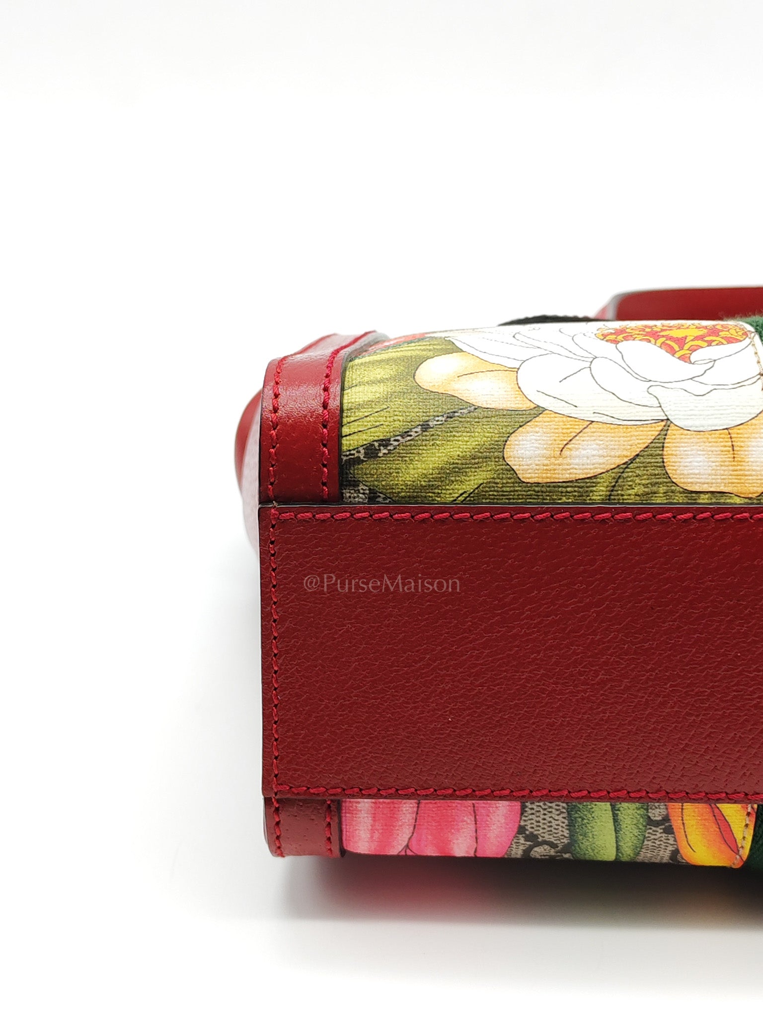 Ophidia Small Red Multicolor GG Supreme Floral Canvas | Purse Maison Luxury Bags Shop