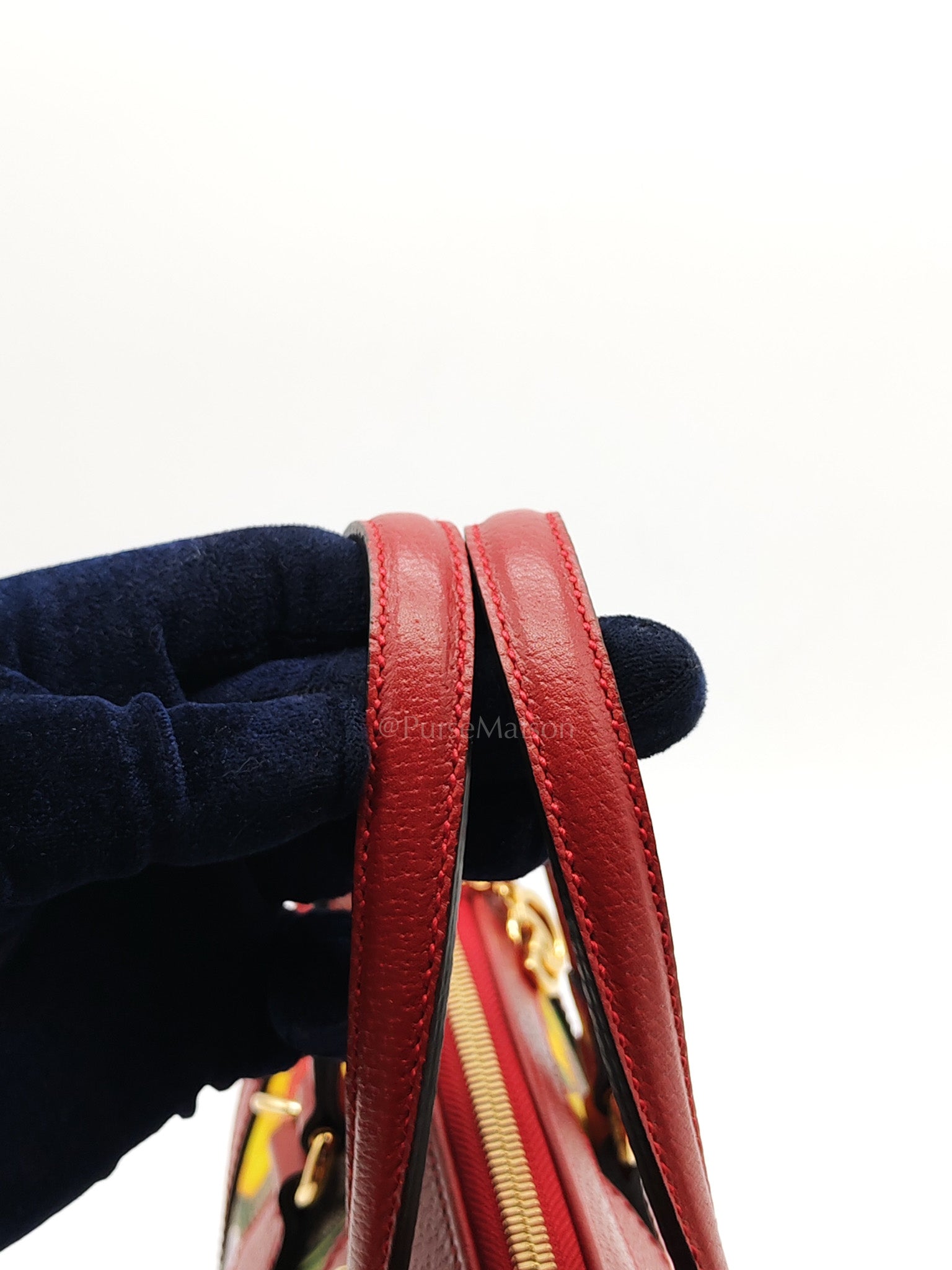 Ophidia Small Red Multicolor GG Supreme Floral Canvas | Purse Maison Luxury Bags Shop