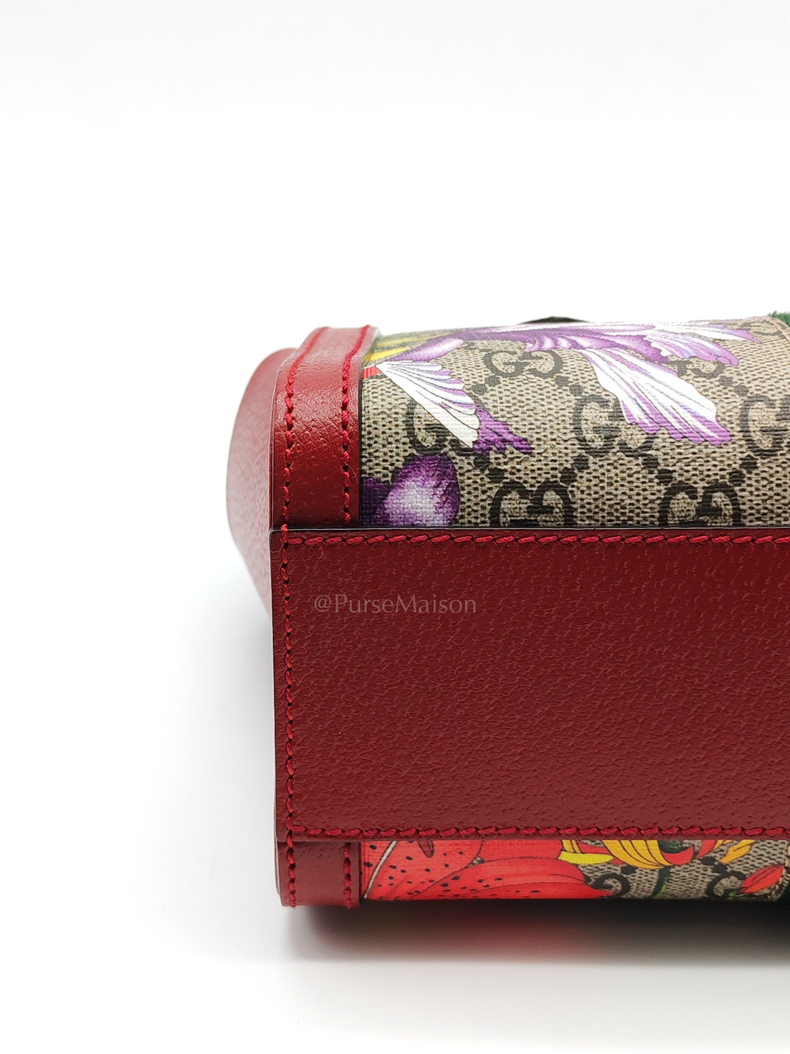 Ophidia Small Red Multicolor GG Supreme Floral Canvas | Purse Maison Luxury Bags Shop