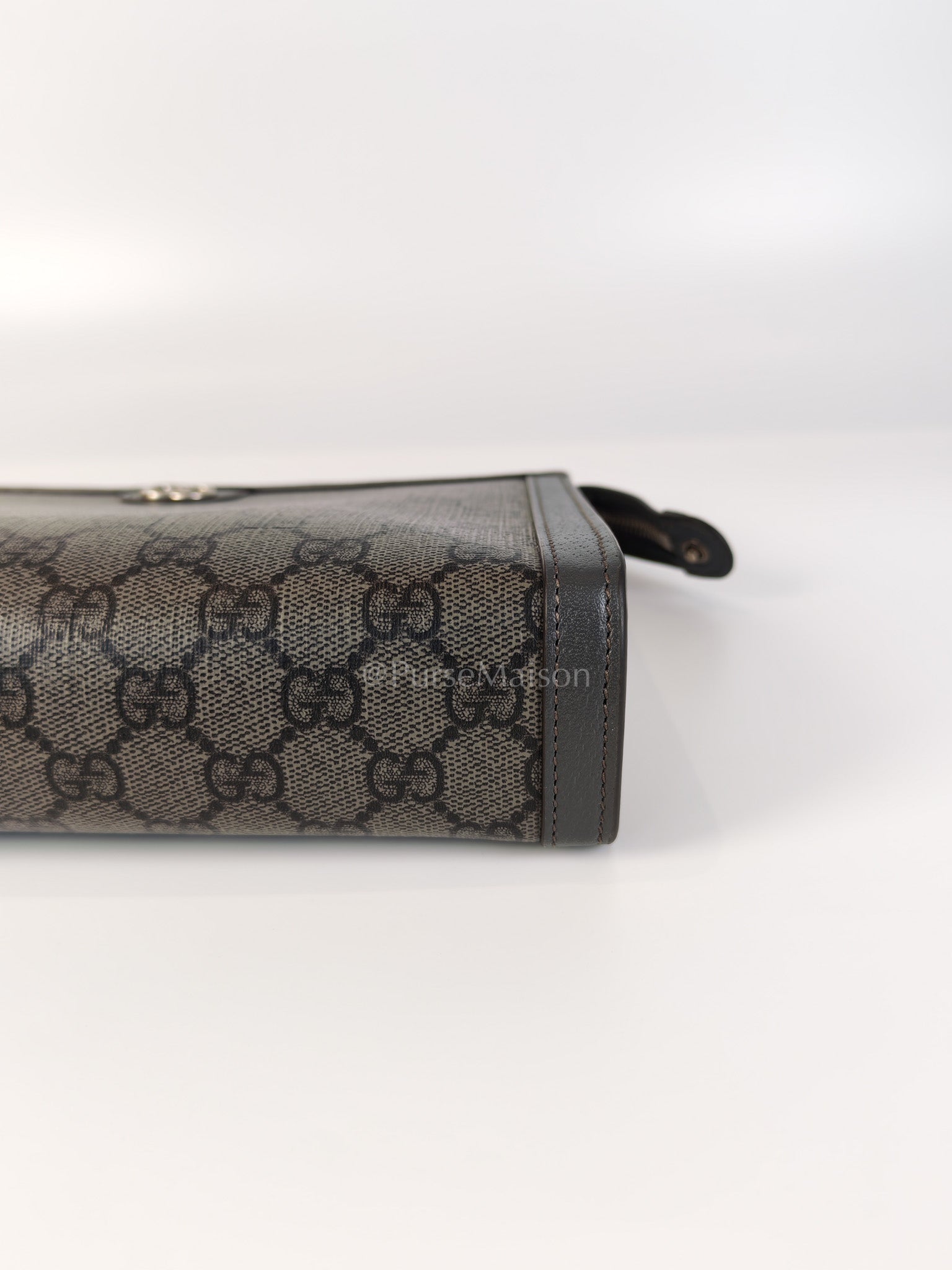Ophidia Supreme in Gray Canvas Pouch/Clutch Bag | Purse Maison Luxury Bags Shop