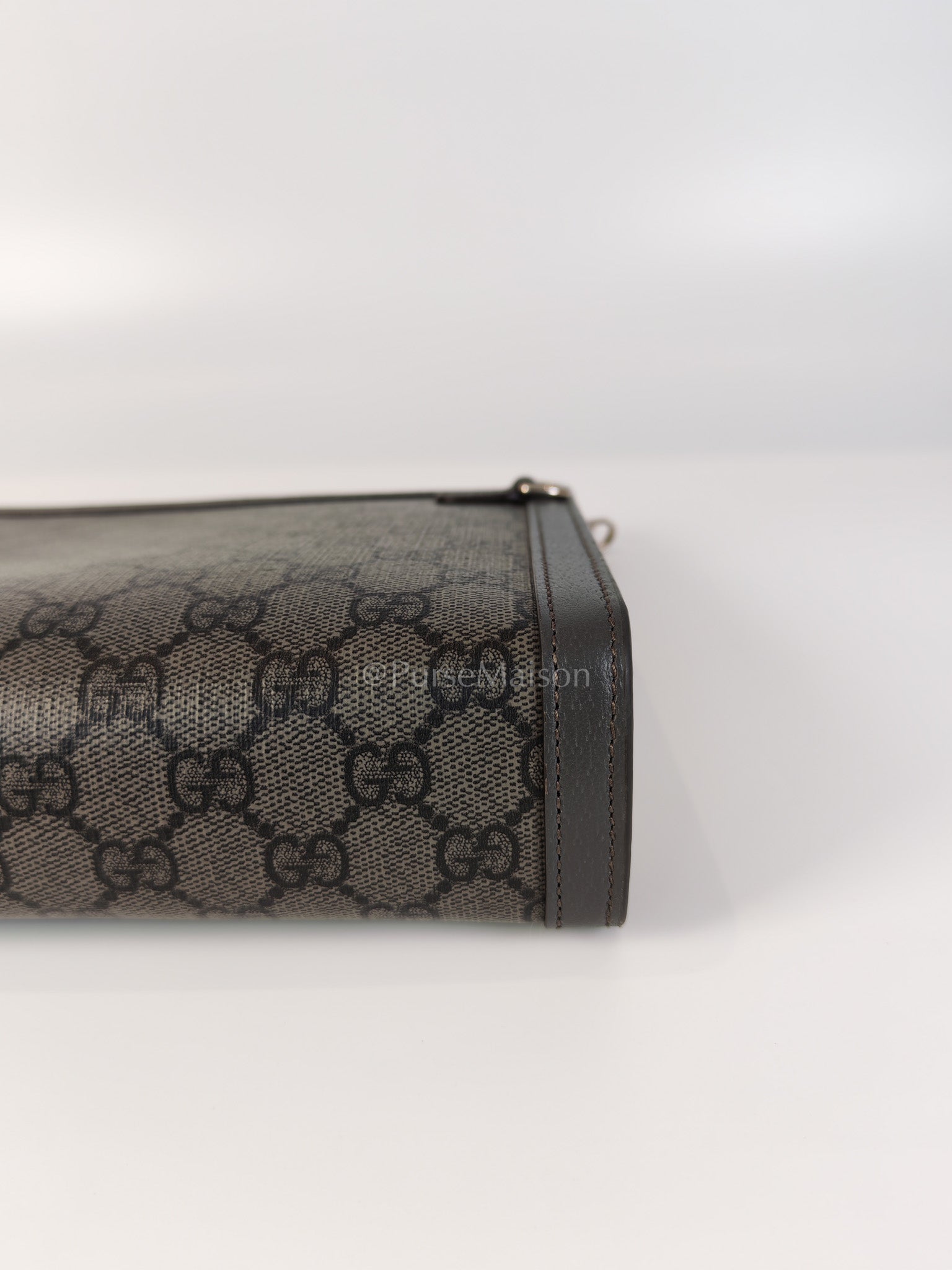 Ophidia Supreme in Gray Canvas Pouch/Clutch Bag | Purse Maison Luxury Bags Shop