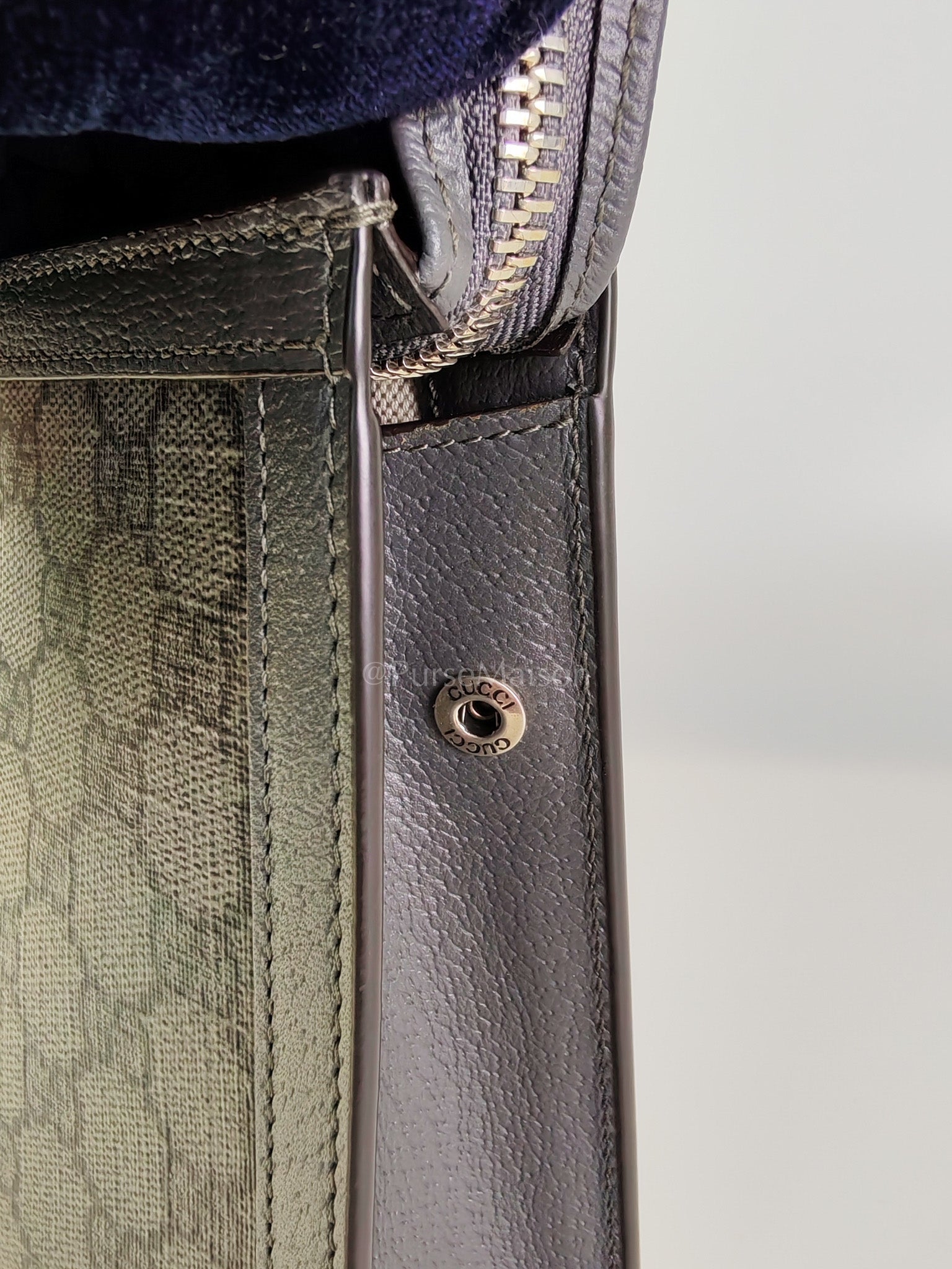 Ophidia Supreme in Gray Canvas Pouch/Clutch Bag | Purse Maison Luxury Bags Shop