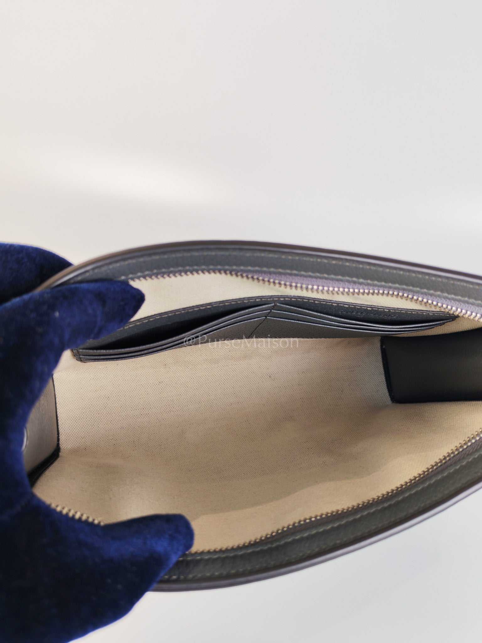 Ophidia Supreme in Gray Canvas Pouch/Clutch Bag | Purse Maison Luxury Bags Shop