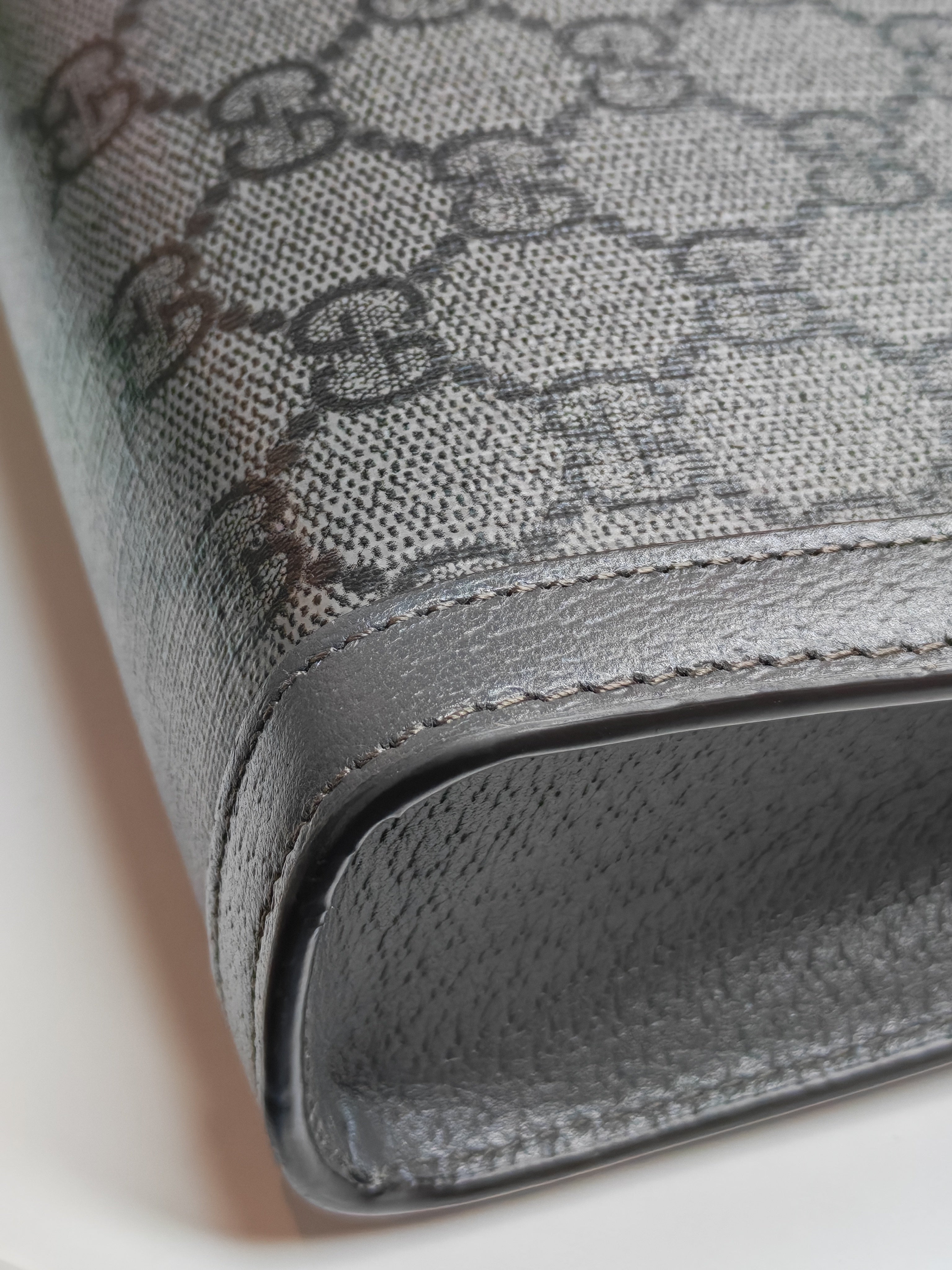 Ophidia Supreme in Gray Canvas Pouch/Clutch Bag | Purse Maison Luxury Bags Shop