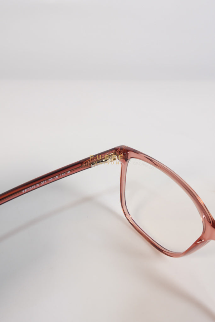 Optical Eyeglasses TF 5842-B in Peach/Red | Purse Maison Luxury Bags Shop