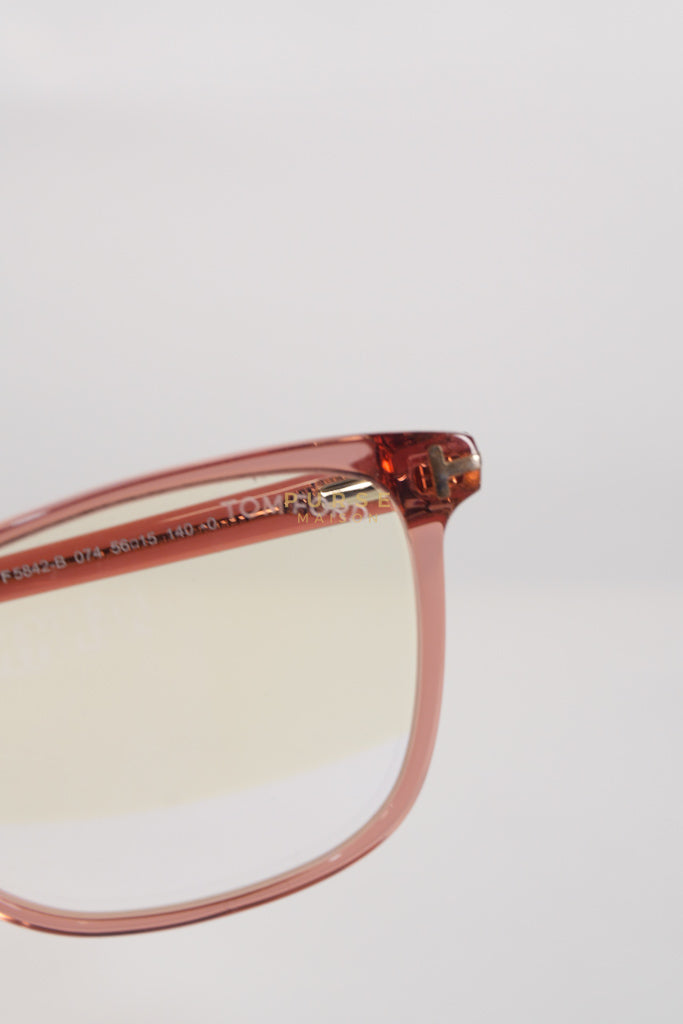 Optical Eyeglasses TF 5842-B in Peach/Red | Purse Maison Luxury Bags Shop