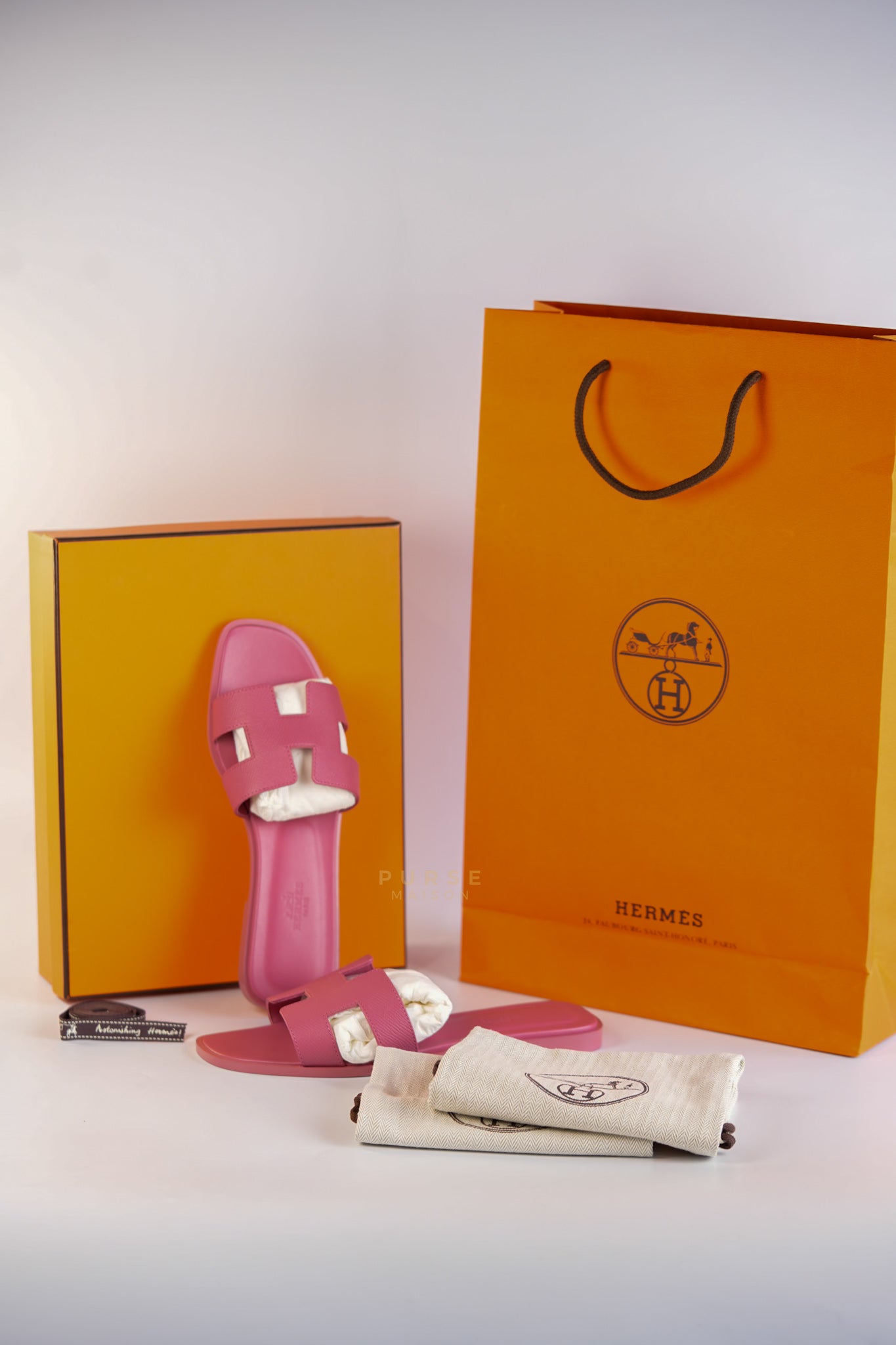 Oran Epsom Rose de Venise Size 37 EU (23cm) | Purse Maison Luxury Bags Shop