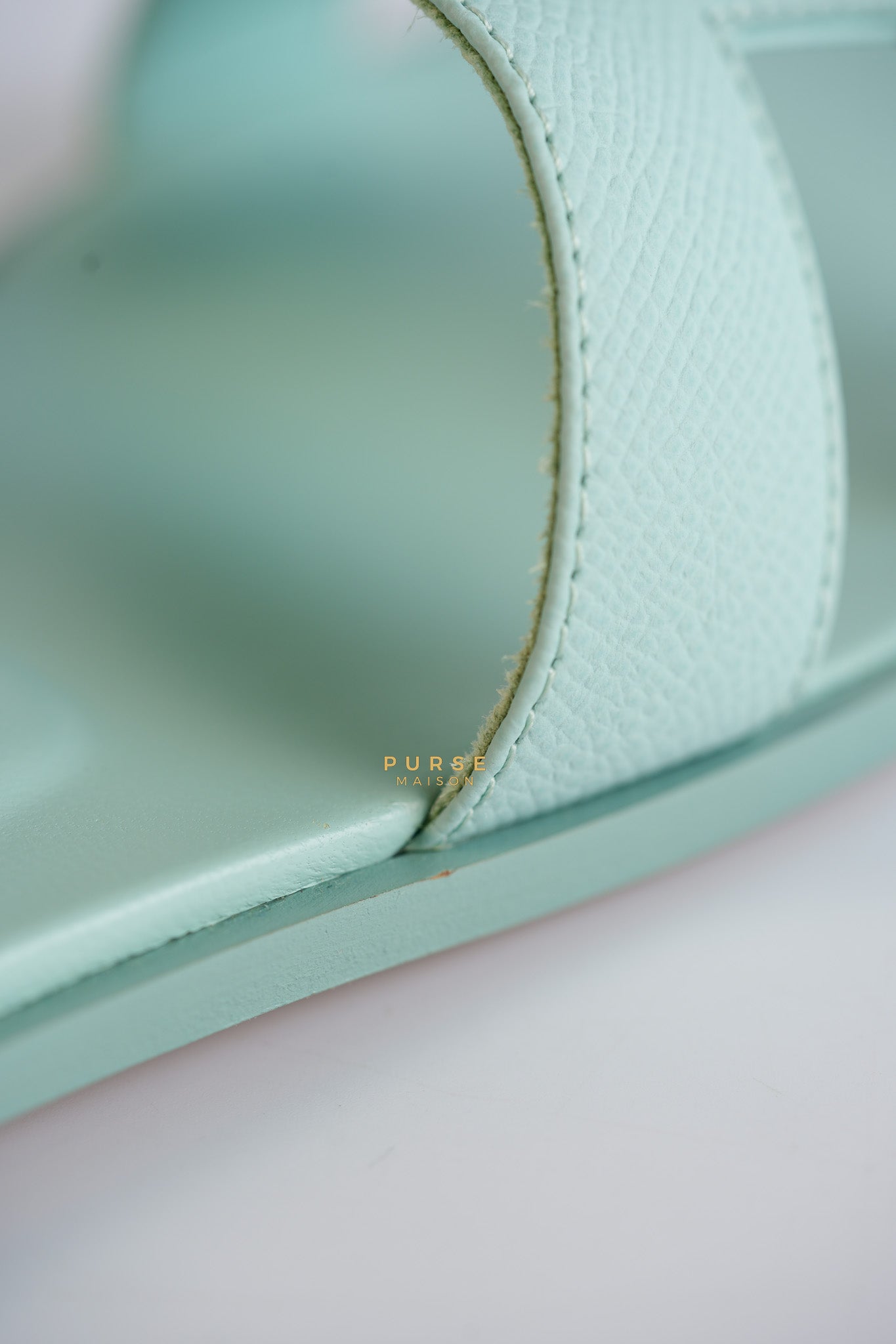 Oran Epsom Sandals Light Blue Size 38.5 Eur (24.1 cm) | Purse Maison Luxury Bags Shop