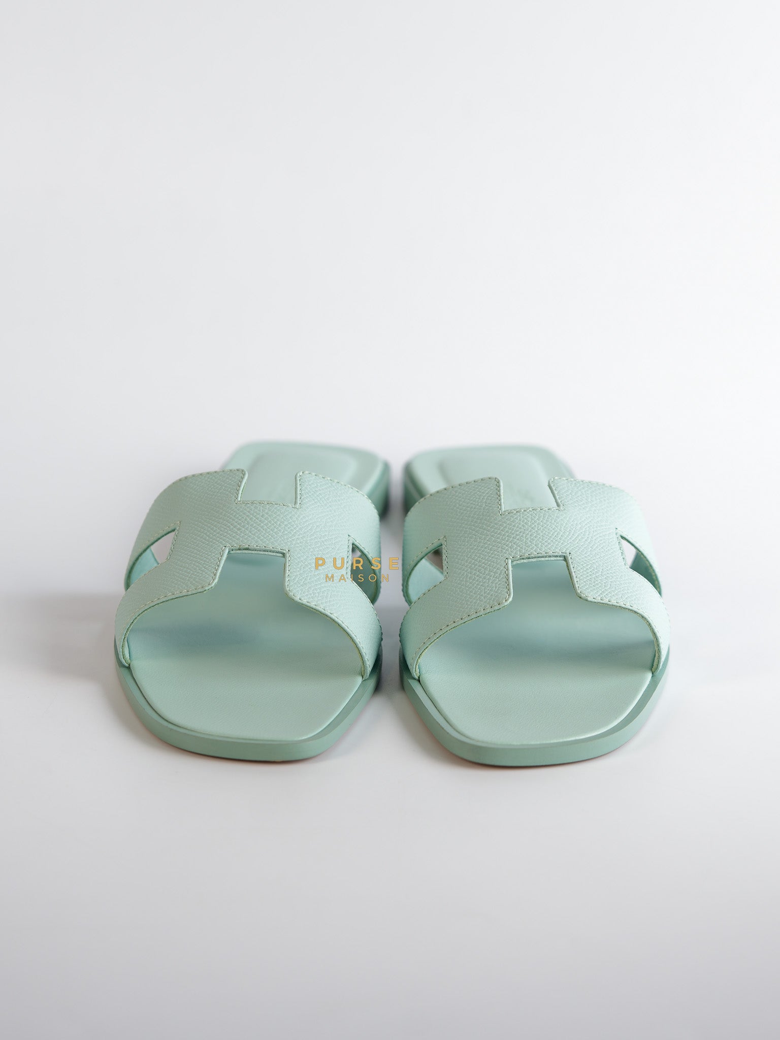 Oran Epsom Sandals Light Blue Size 38.5 Eur (24.1 cm) | Purse Maison Luxury Bags Shop
