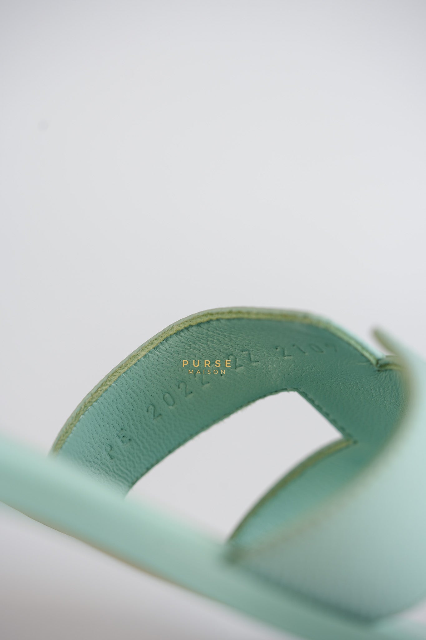 Oran Epsom Sandals Light Blue Size 38.5 Eur (24.1 cm) | Purse Maison Luxury Bags Shop