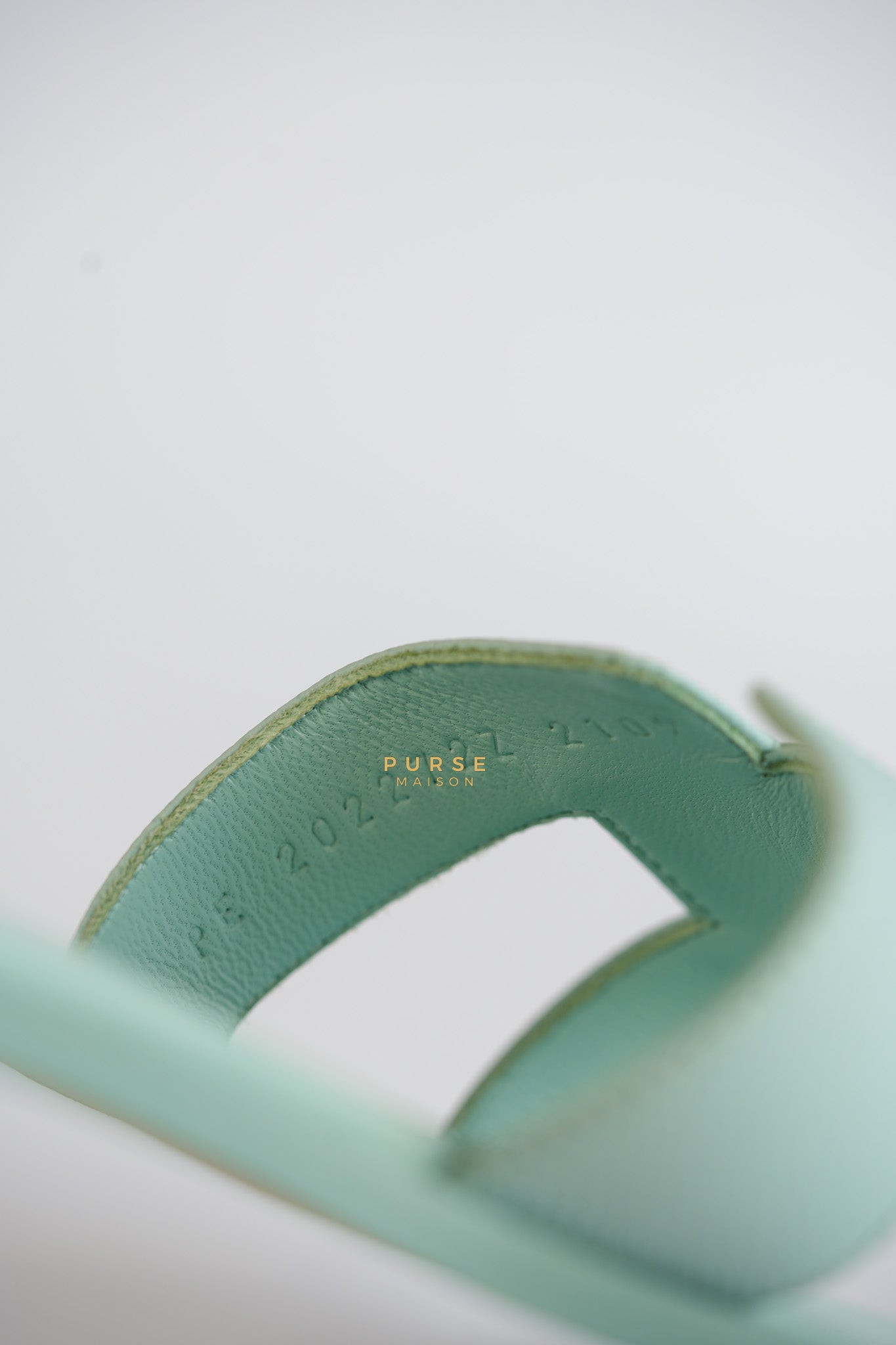 Oran Epsom Sandals Light Blue Size 38.5 Eur (24.1 cm) | Purse Maison Luxury Bags Shop