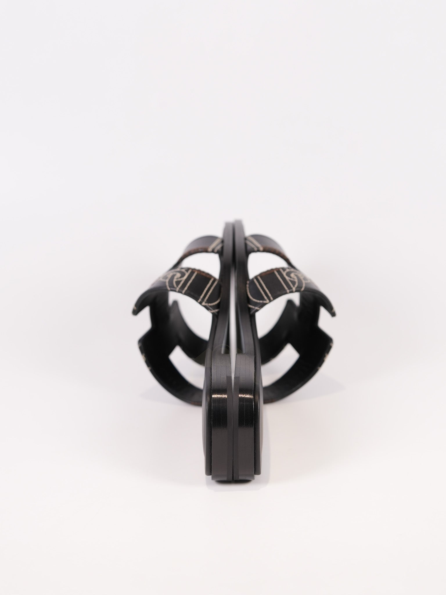 Oran in Black Panoplie Equestre Embroidered Calfskin Size 38EU (24cm) | Purse Maison Luxury Bags Shop