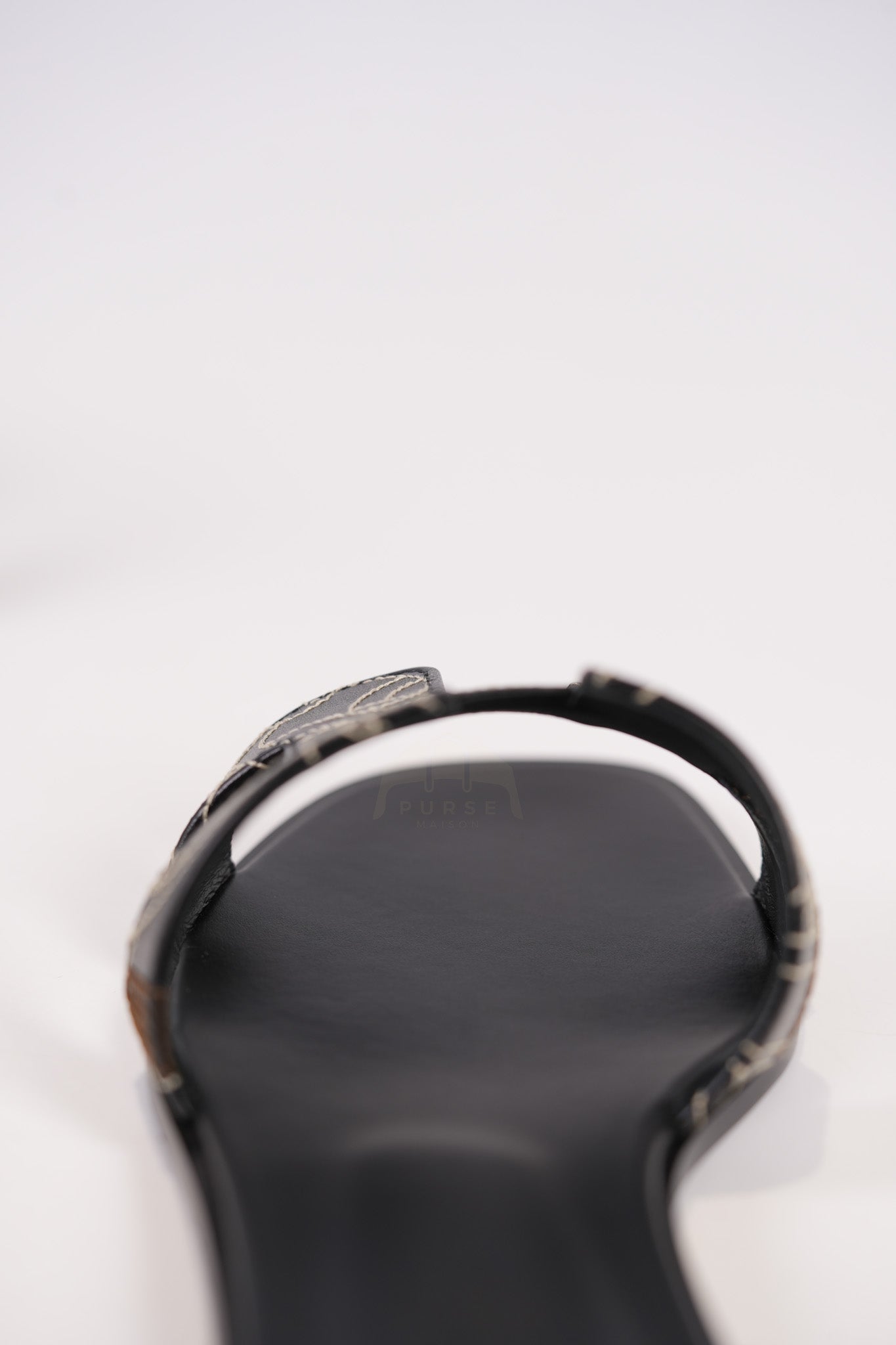 Oran in Black Panoplie Equestre Embroidered Calfskin Size 38EU (24cm) | Purse Maison Luxury Bags Shop