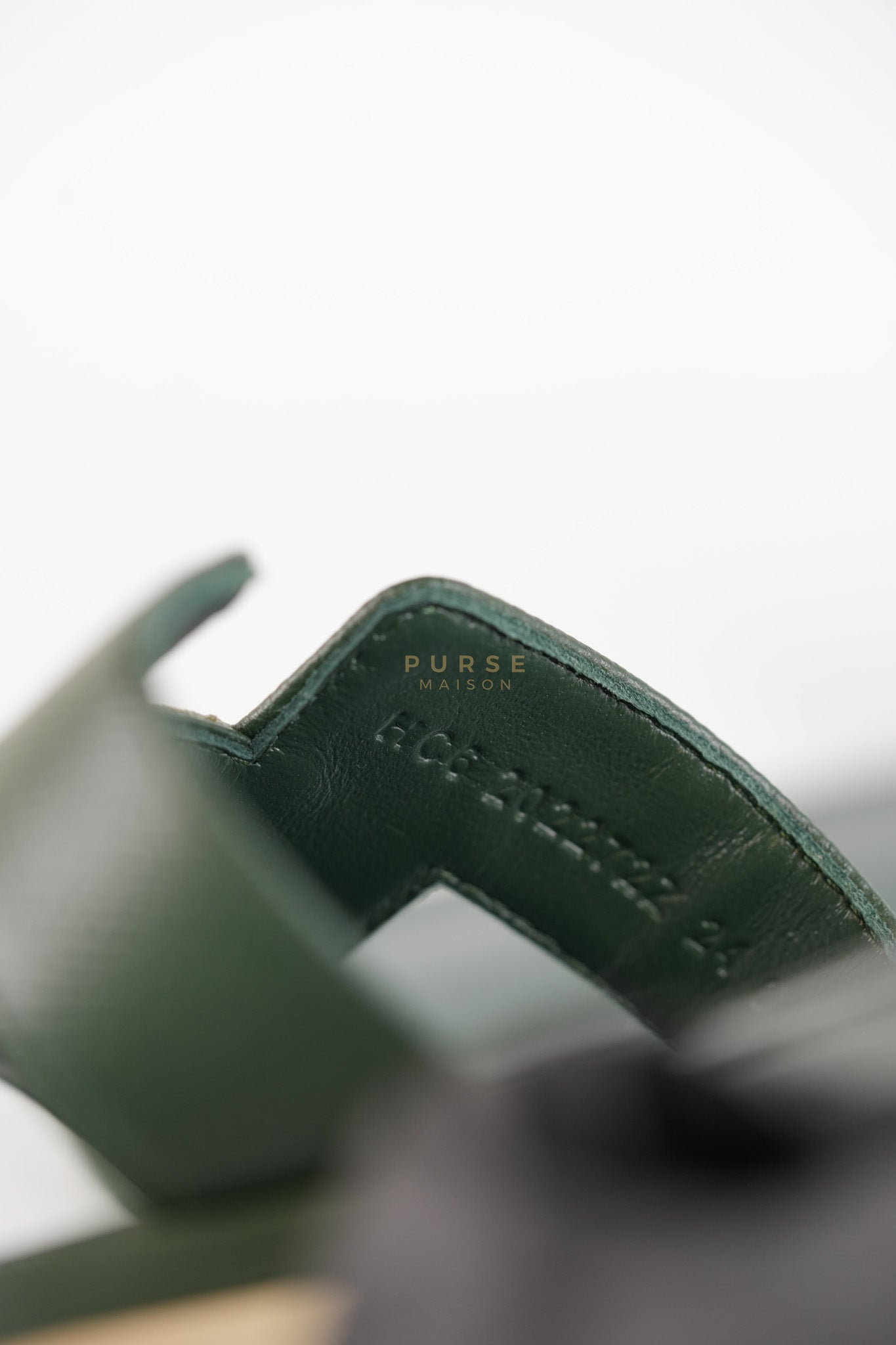 Oran in Dark Green Epsom Leather Size 38 EU(24cm) | Purse Maison Luxury Bags Shop