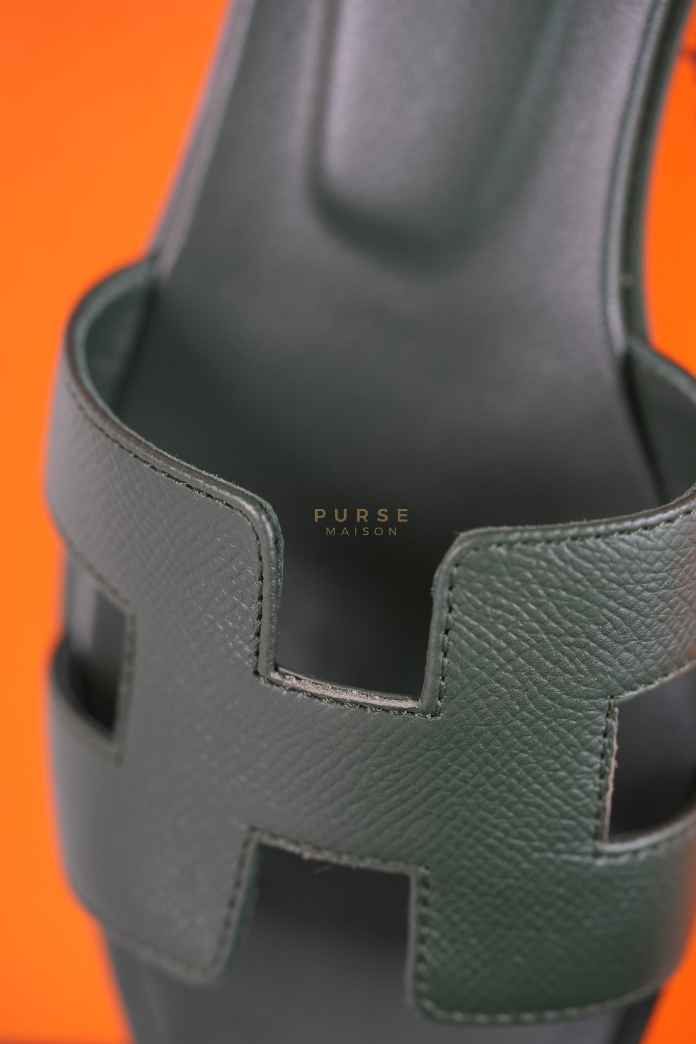 Oran in Dark Green Epsom Leather Size 38 EU(24cm) | Purse Maison Luxury Bags Shop