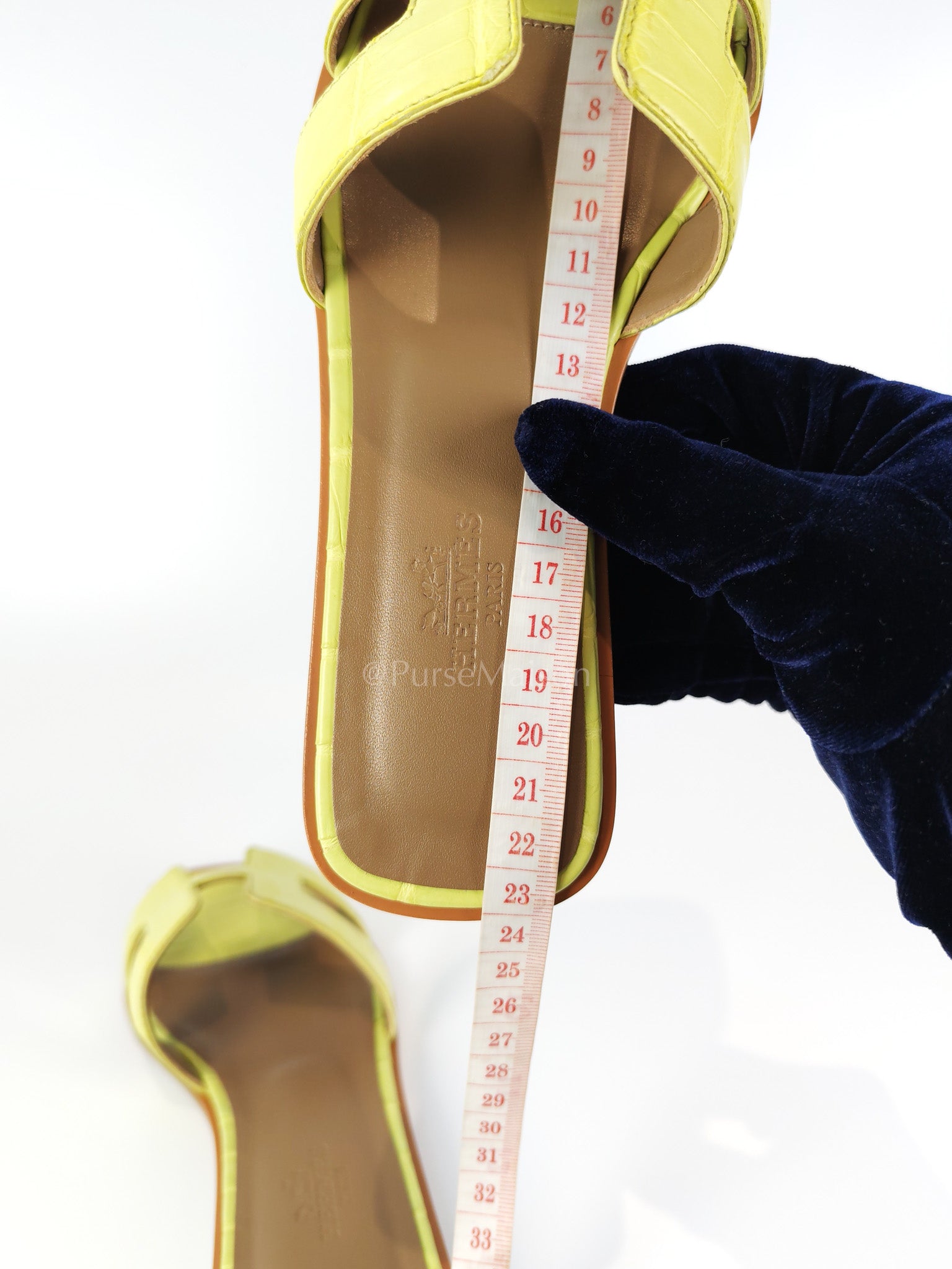 Oran Matte in Light Green Alligator Leather Sandals Size 36 EU (23cm) | Purse Maison Luxury Bags Shop