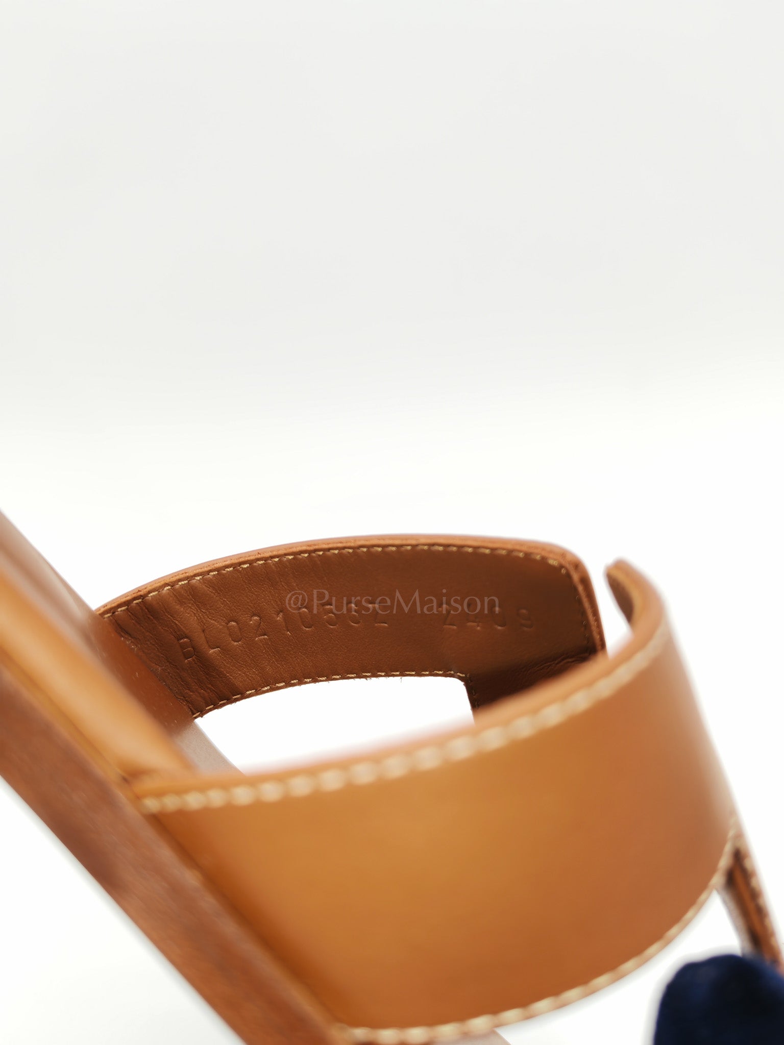 Oran Sandals in Gold Box Calfskin Leather Size 37 EU (23.5 cm) | Purse Maison Luxury Bags Shop