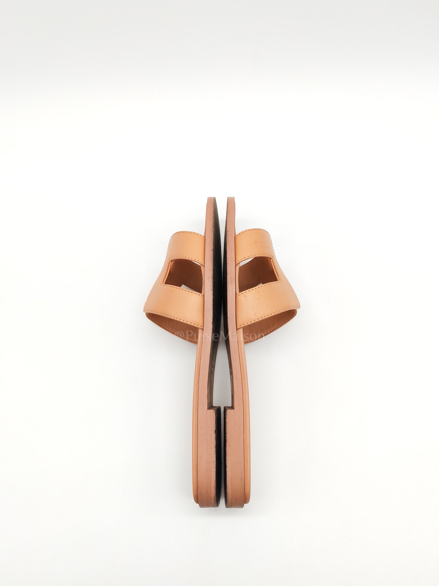 Oran Sandals in Peach Swift Leather Size 37 (24cm) | Purse Maison Luxury Bags Shop