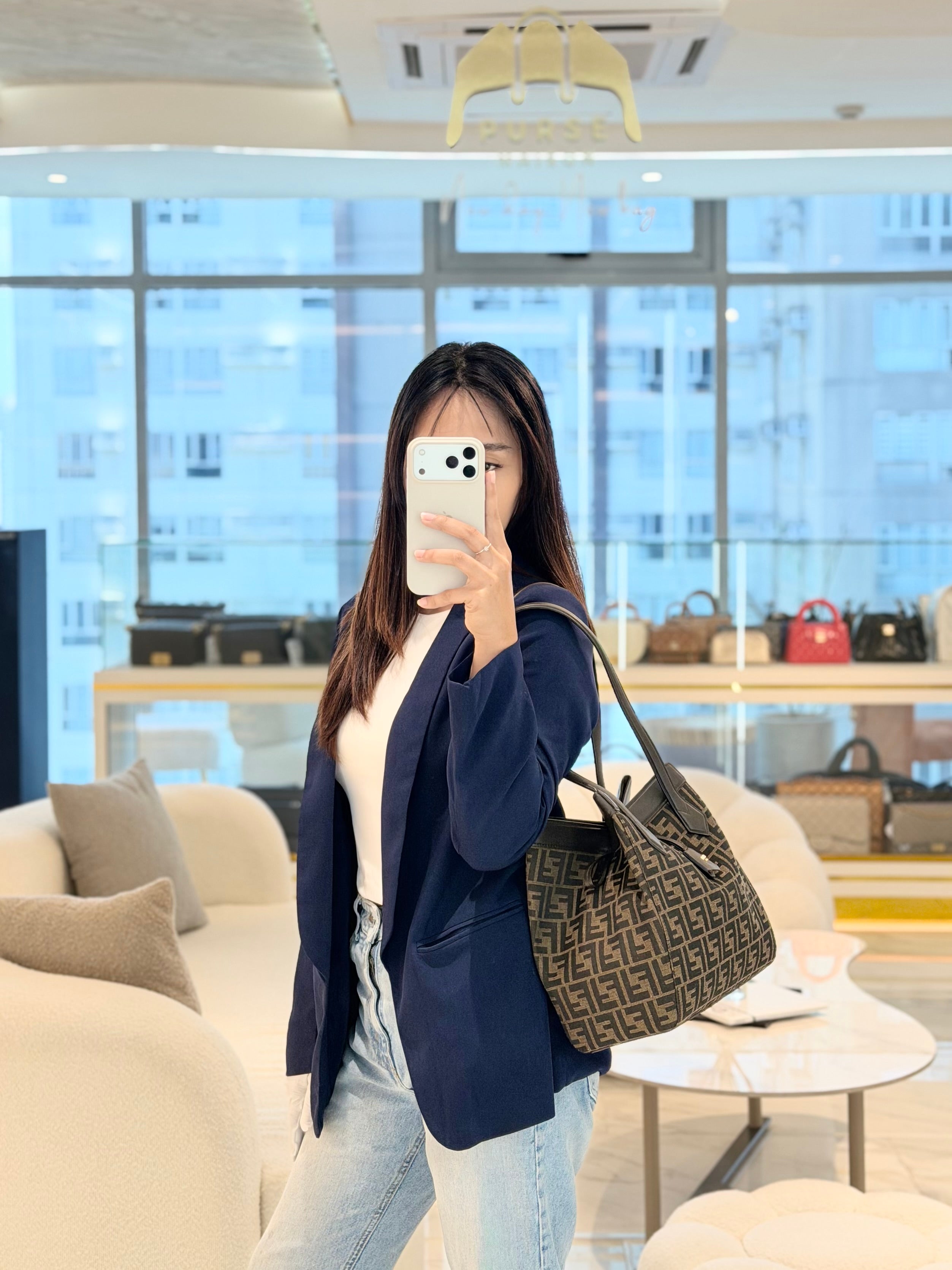 Origami Medium Jacquard Monogram Canvas Tote Bag | Purse Maison Luxury Bags Shop