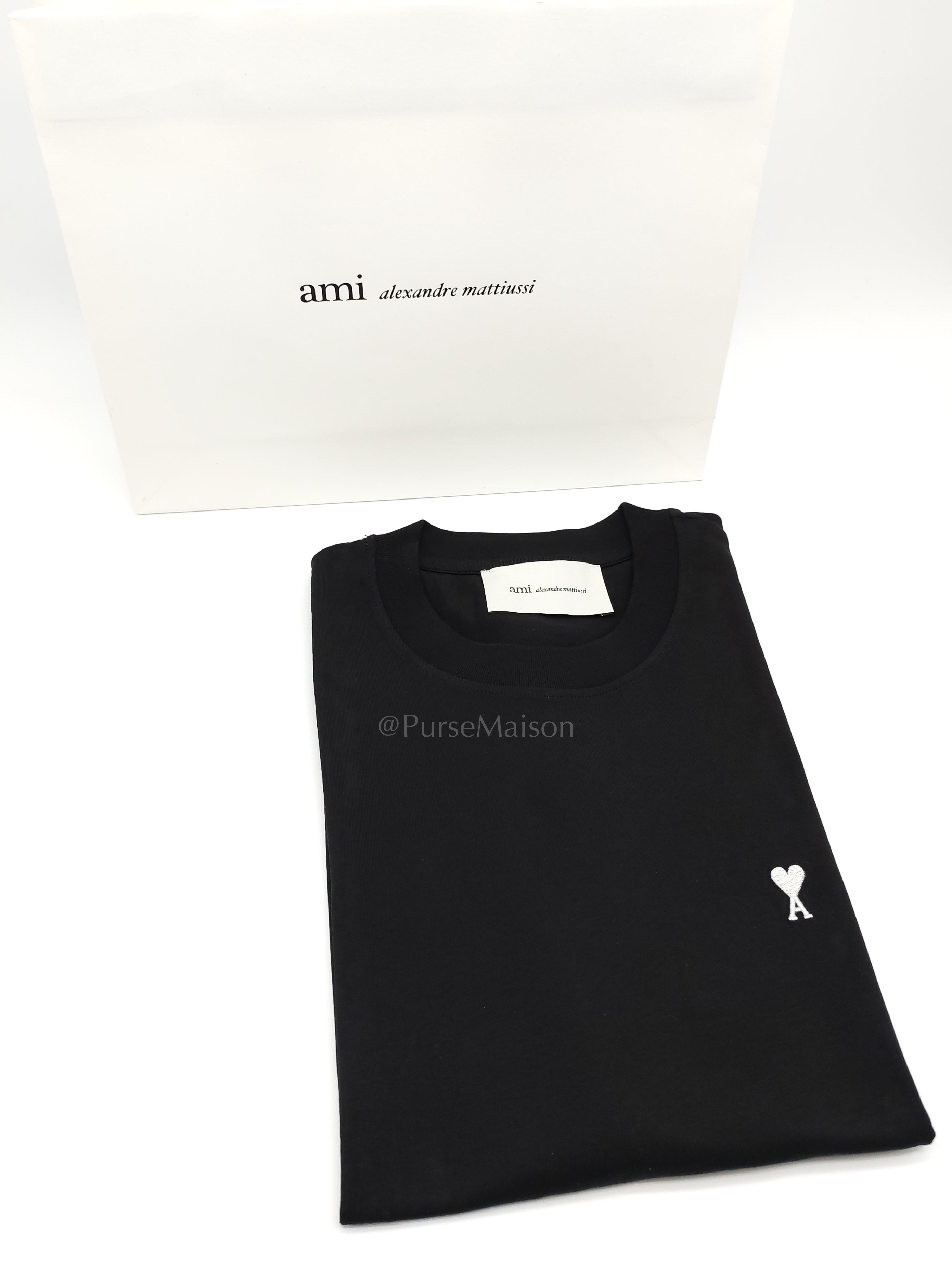 Ami De Coeur Cotton T-Shirt in Black Size Medium