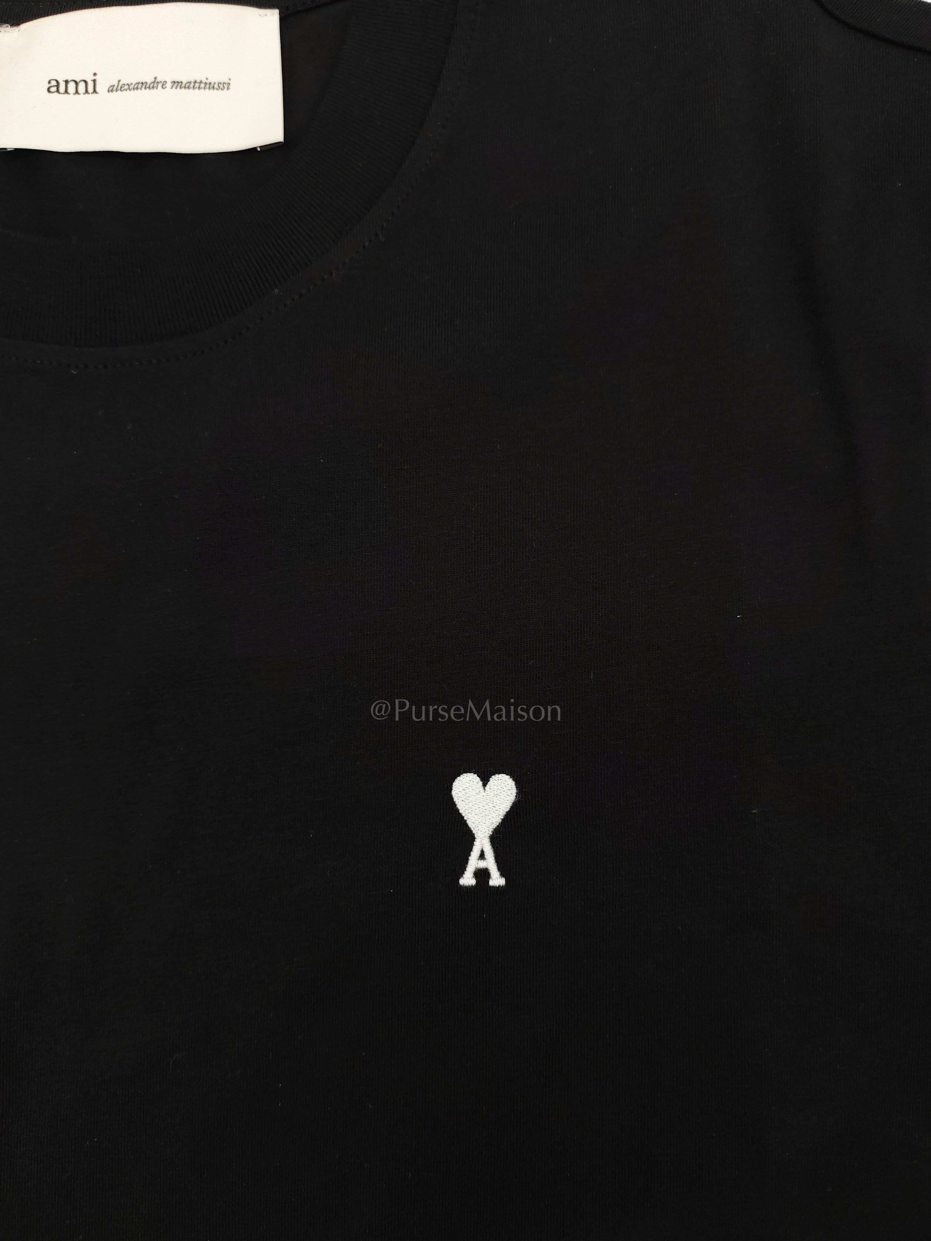 Ami De Coeur Cotton T-Shirt in Black Size Medium