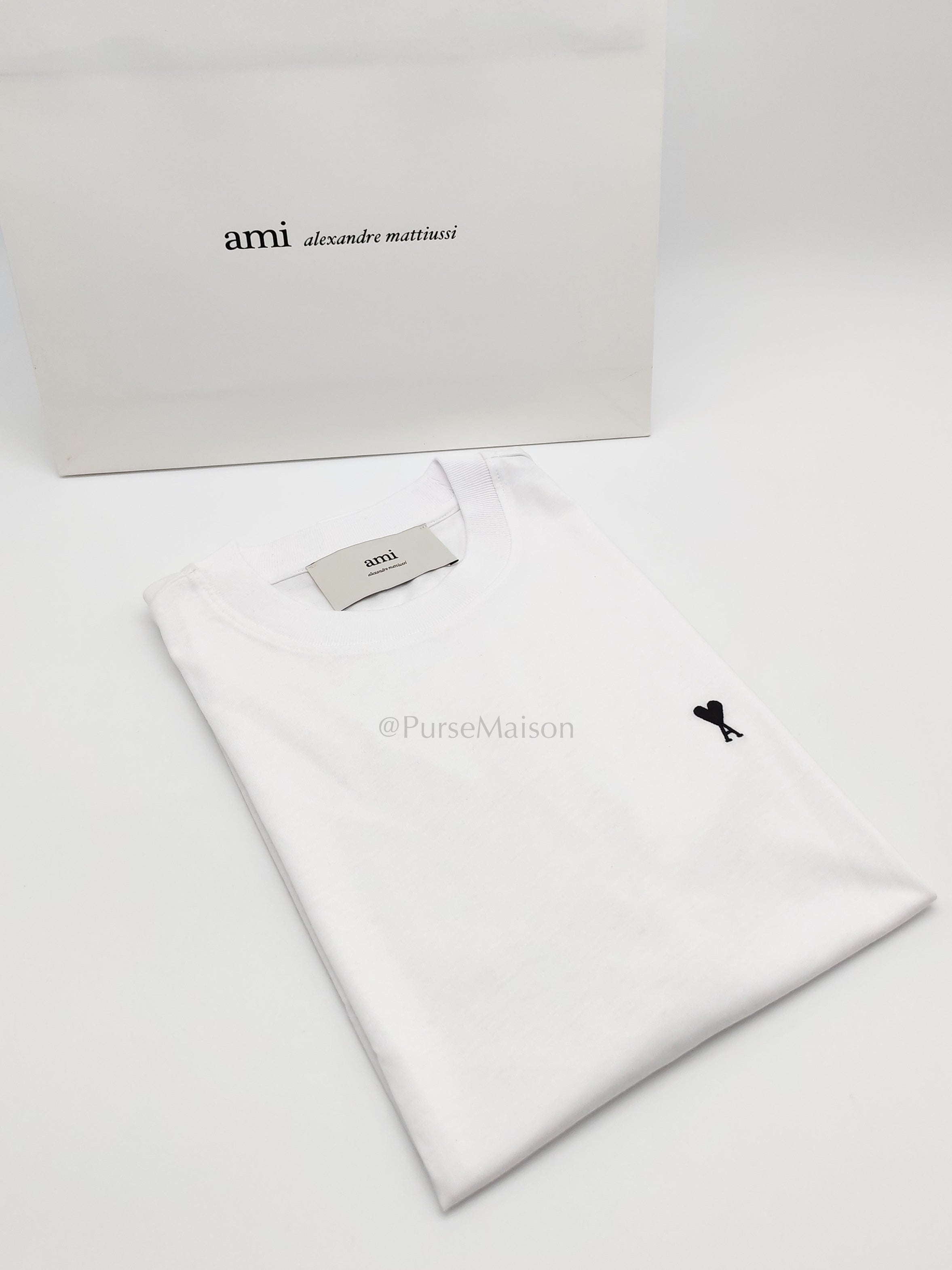 Ami De Coeur Cotton T-Shirt in White Size Small