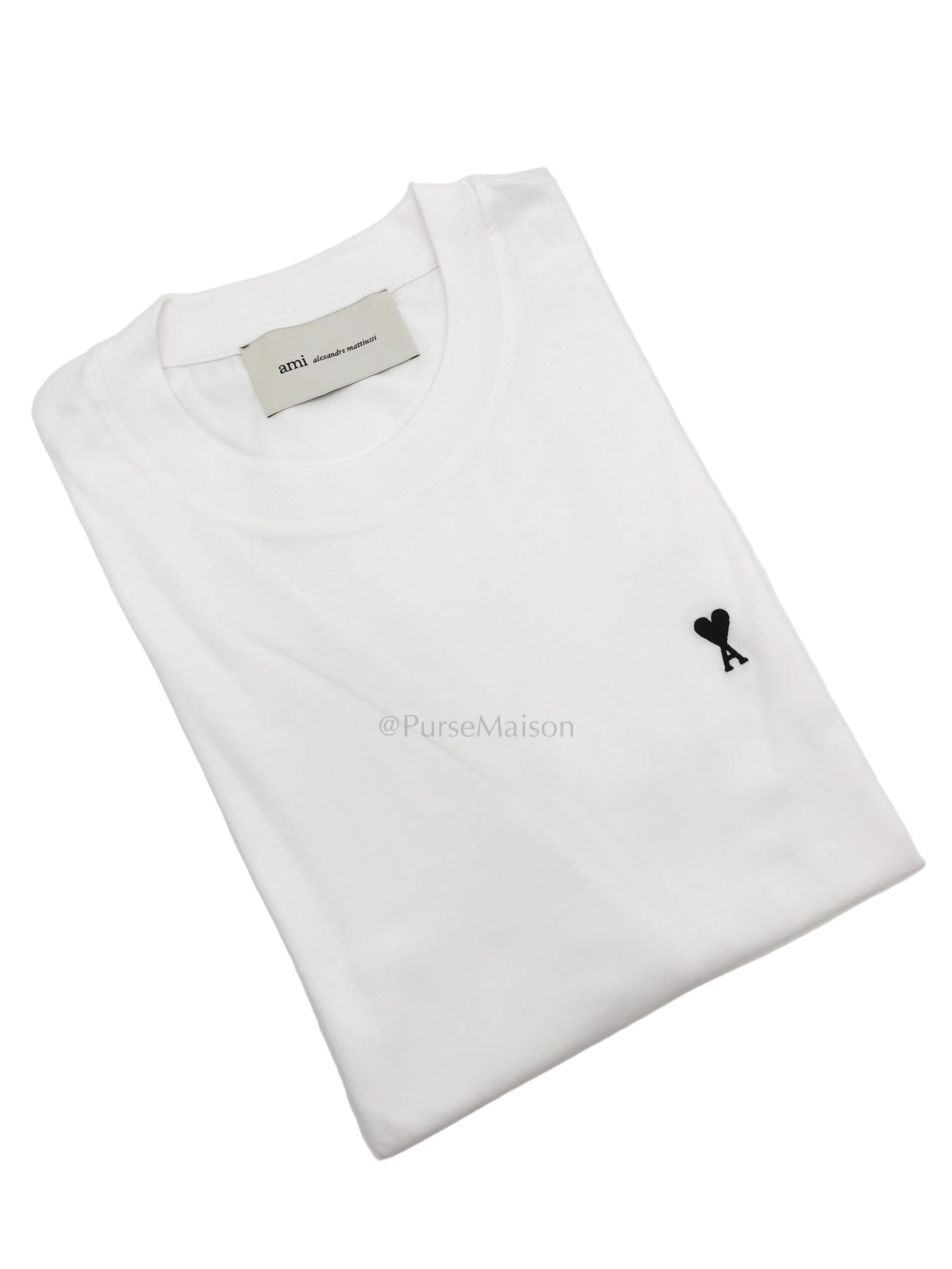 Ami De Coeur Cotton T-Shirt in White Size Large