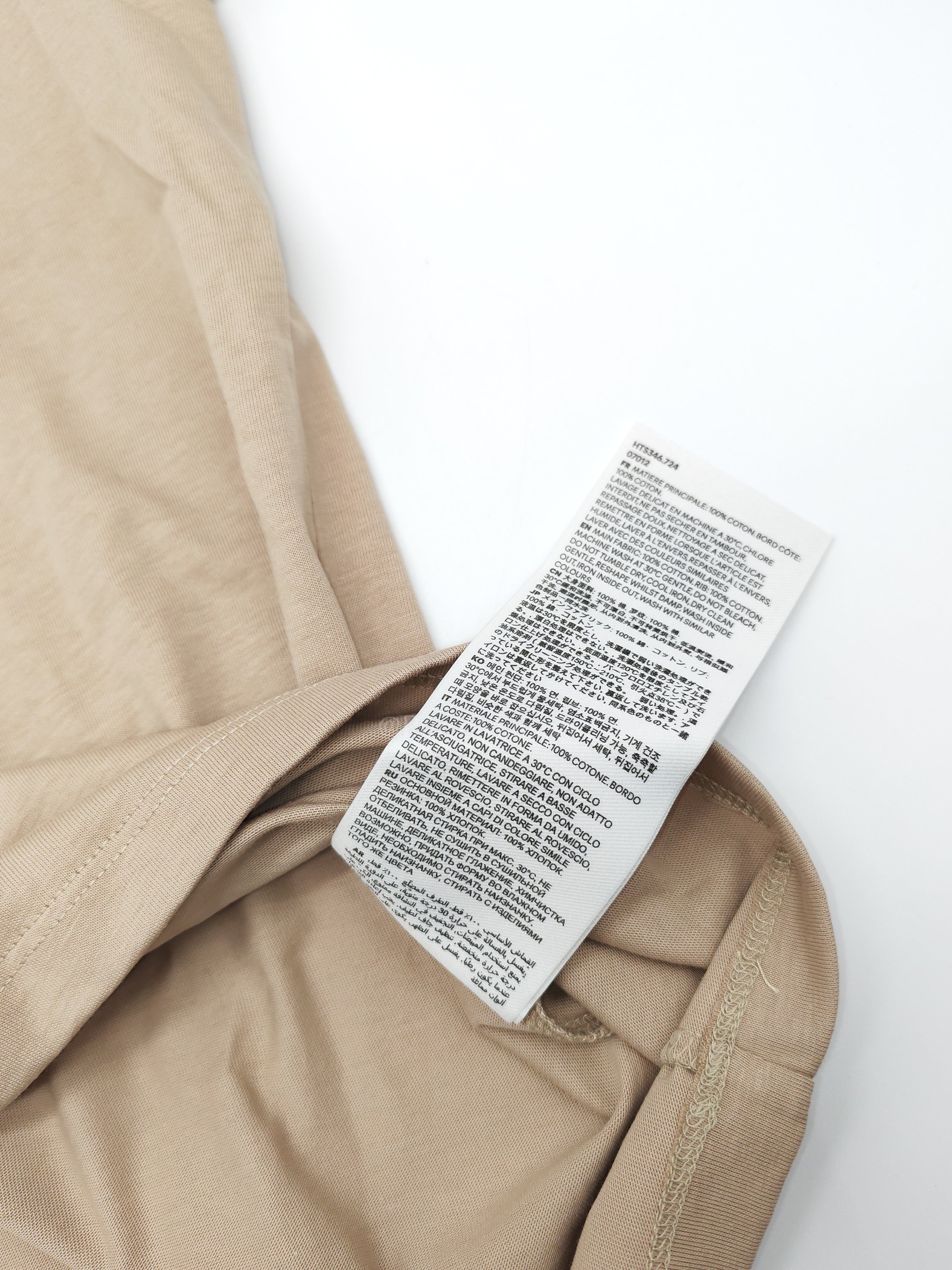 Ami De Coeur Cotton T-Shirt in Beige Size Medium