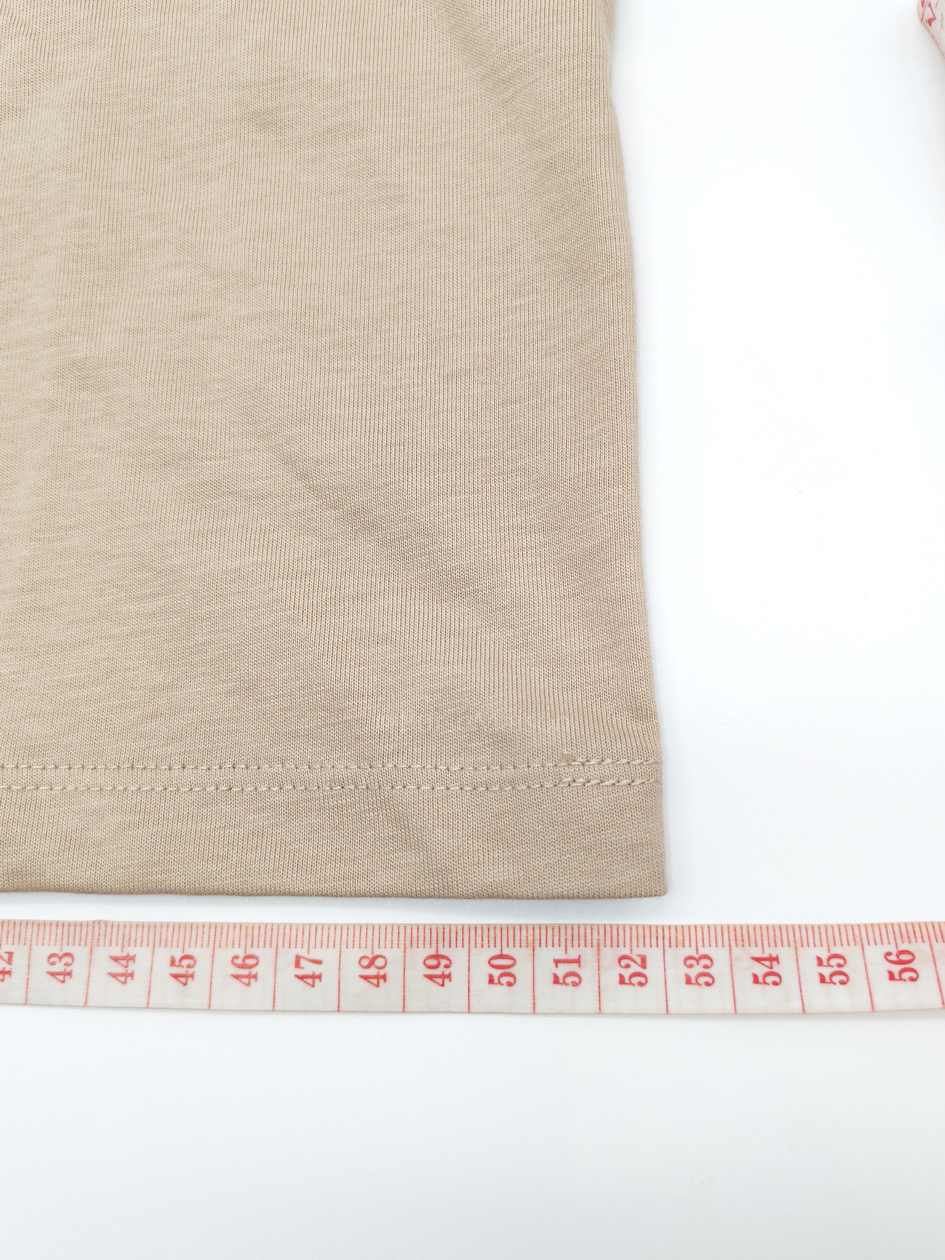 Ami De Coeur Cotton T-Shirt in Beige Size Medium
