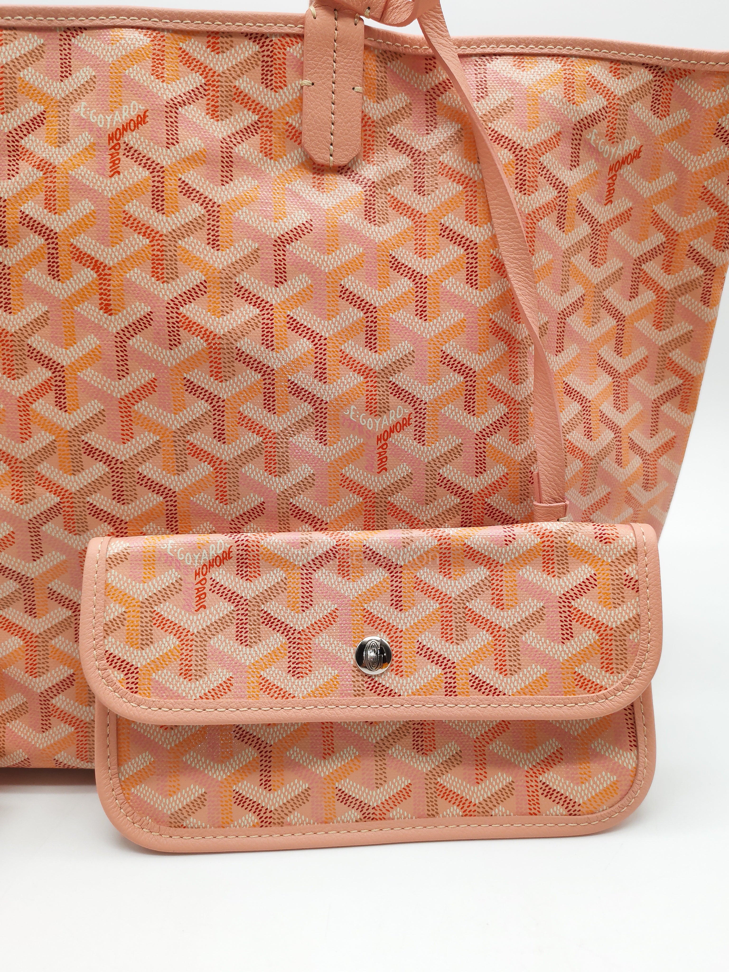 Saint Louis PM Powder Pink with Croc Universel Clip Charm in Goyardine Canvas Tote Bag (Limited Edition)