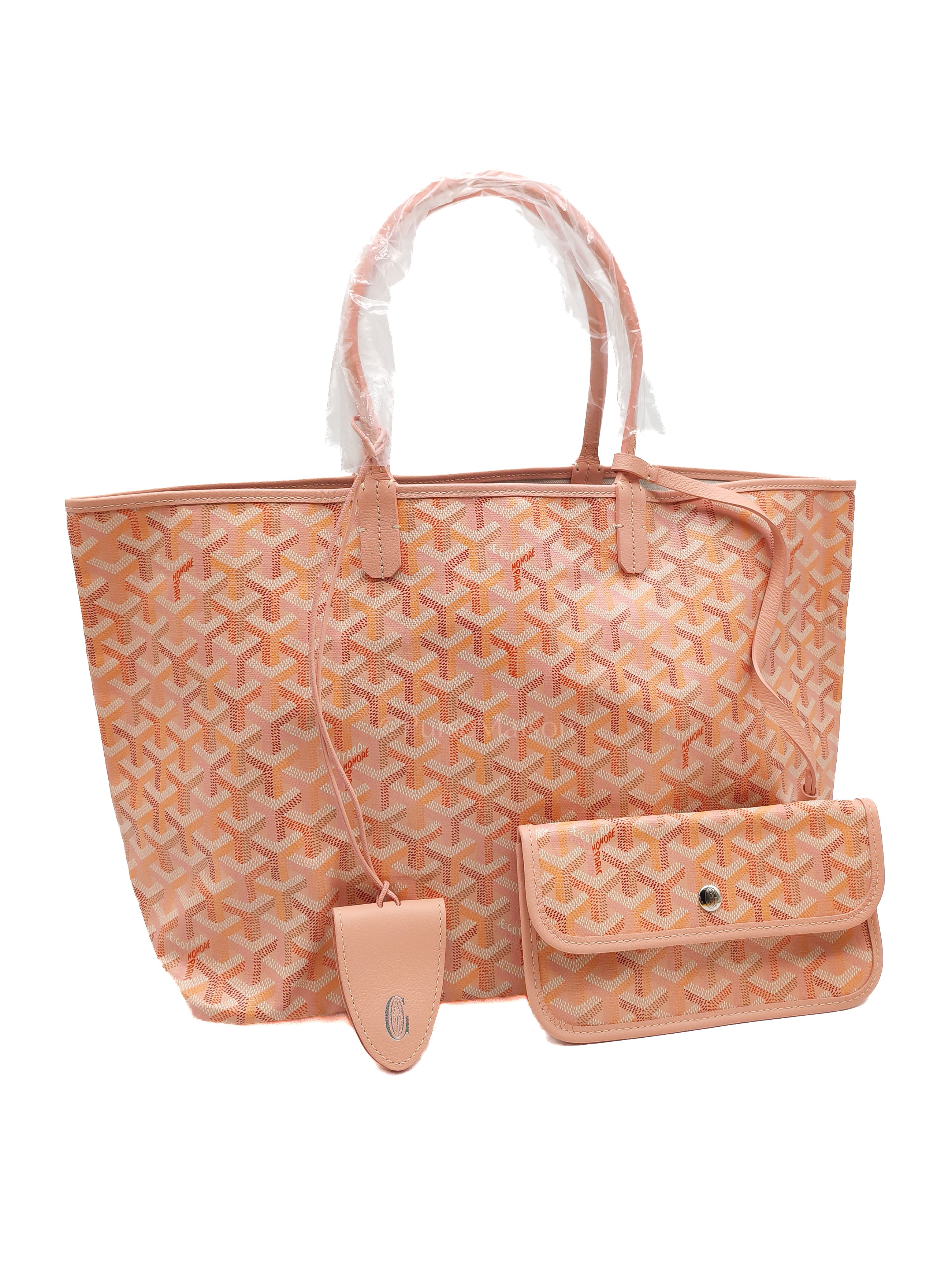 Saint Louis PM Powder Pink with Croc Universel Clip Charm in Goyardine Canvas Tote Bag (Limited Edition)