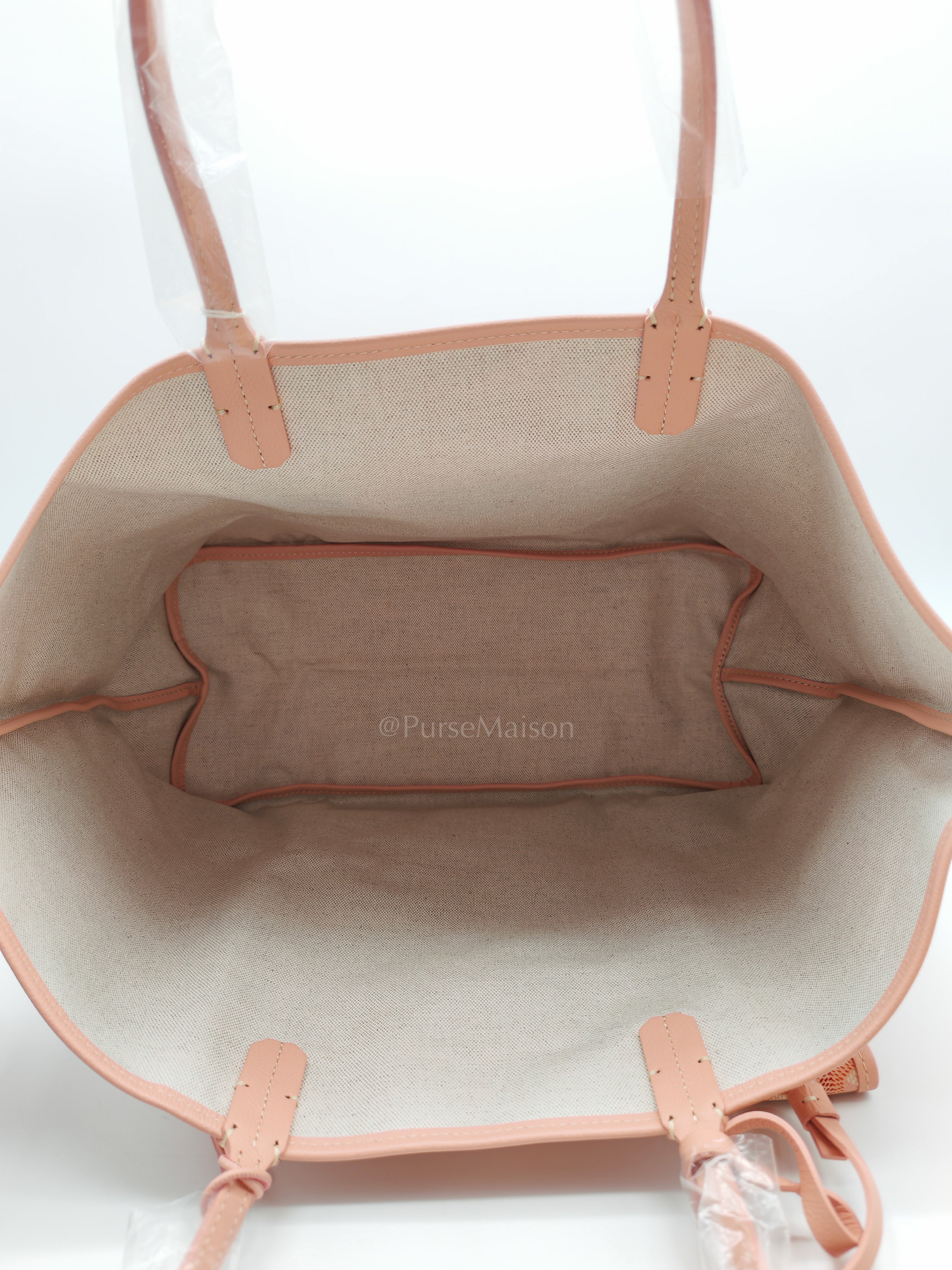Saint Louis PM Powder Pink with Croc Universel Clip Charm in Goyardine Canvas Tote Bag (Limited Edition)