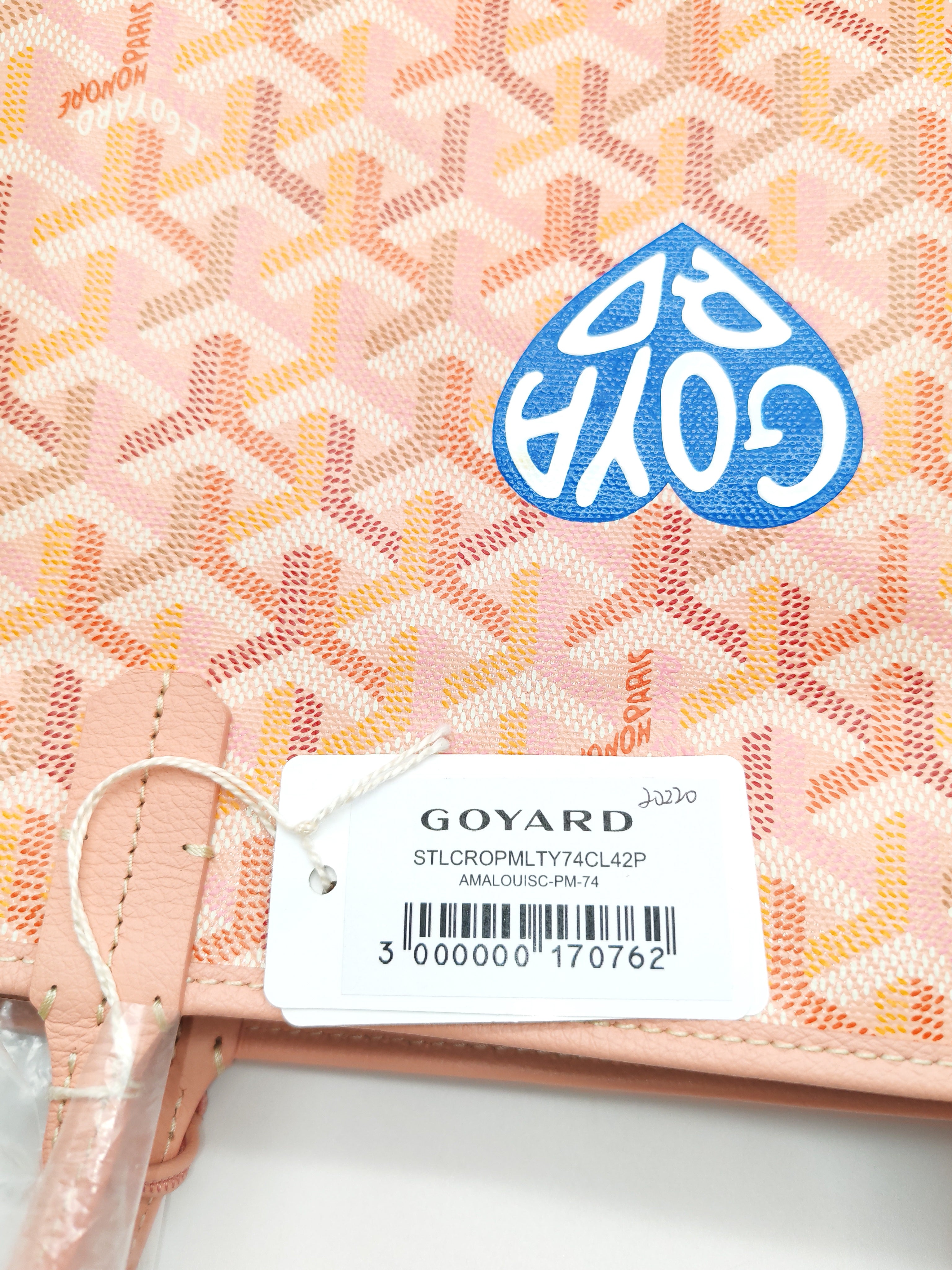 Saint Louis PM Powder Pink with Croc Universel Clip Charm in Goyardine Canvas Tote Bag (Limited Edition)