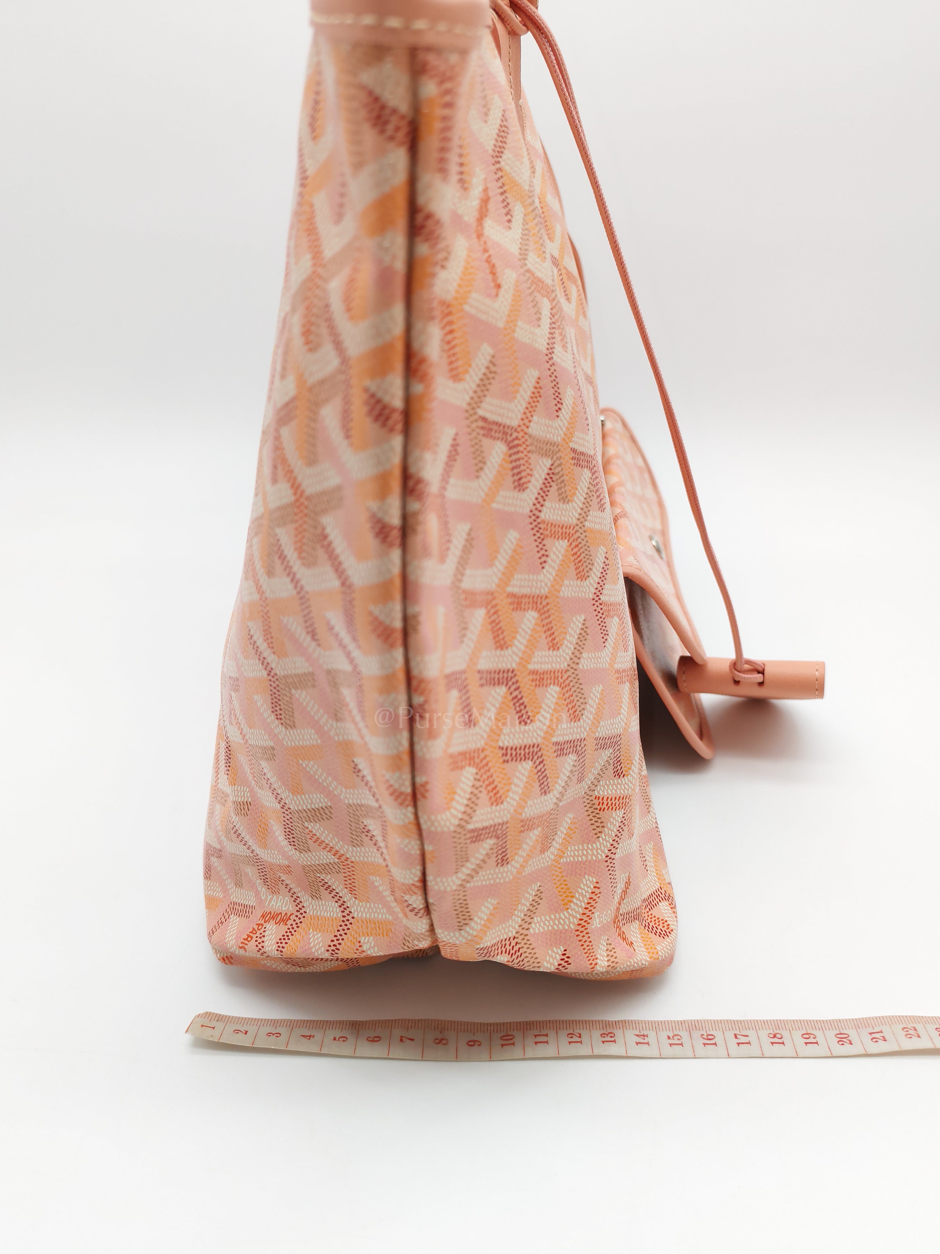 Saint Louis PM Powder Pink with Croc Universel Clip Charm in Goyardine Canvas Tote Bag (Limited Edition)