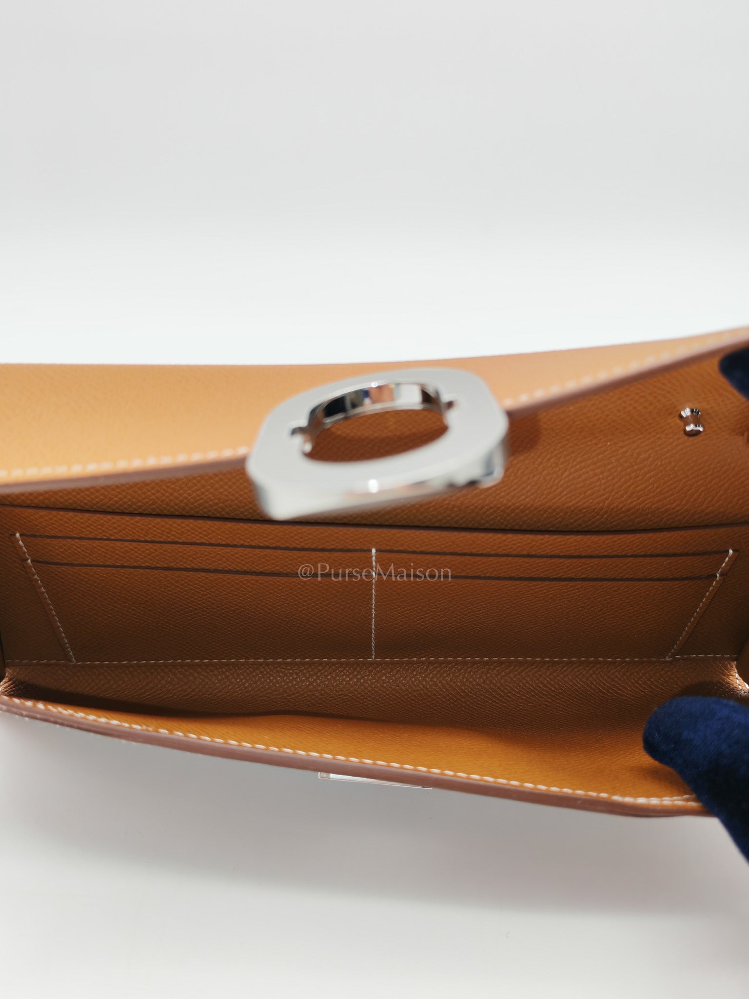 Maillon Wallet To Go in Gold Epsom Leather & Palladium Hardware Stamp B (2023)