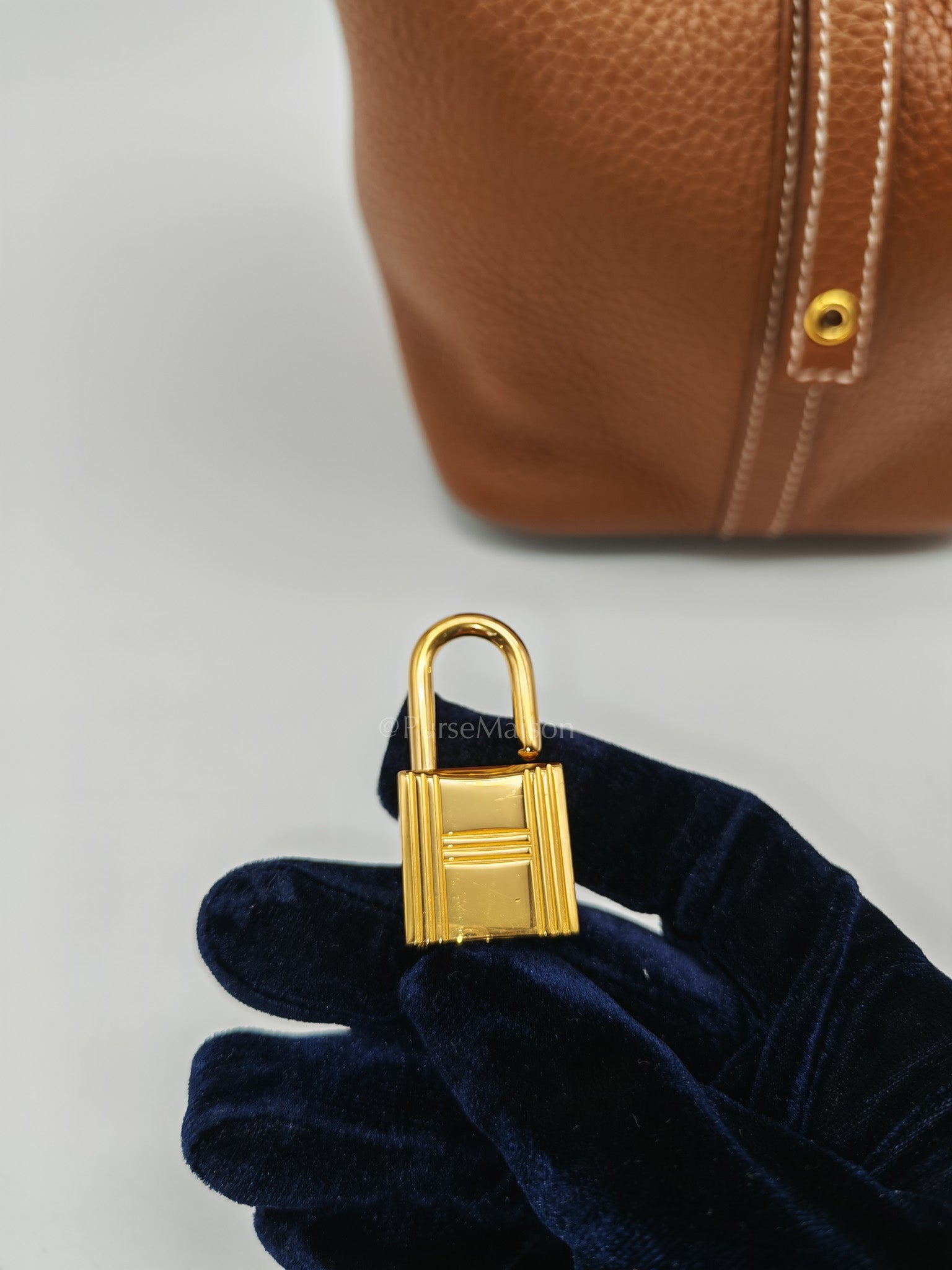 Picotin Lock 18 Gold Clemence Leather Gold Hardware Stamp Z(2021)