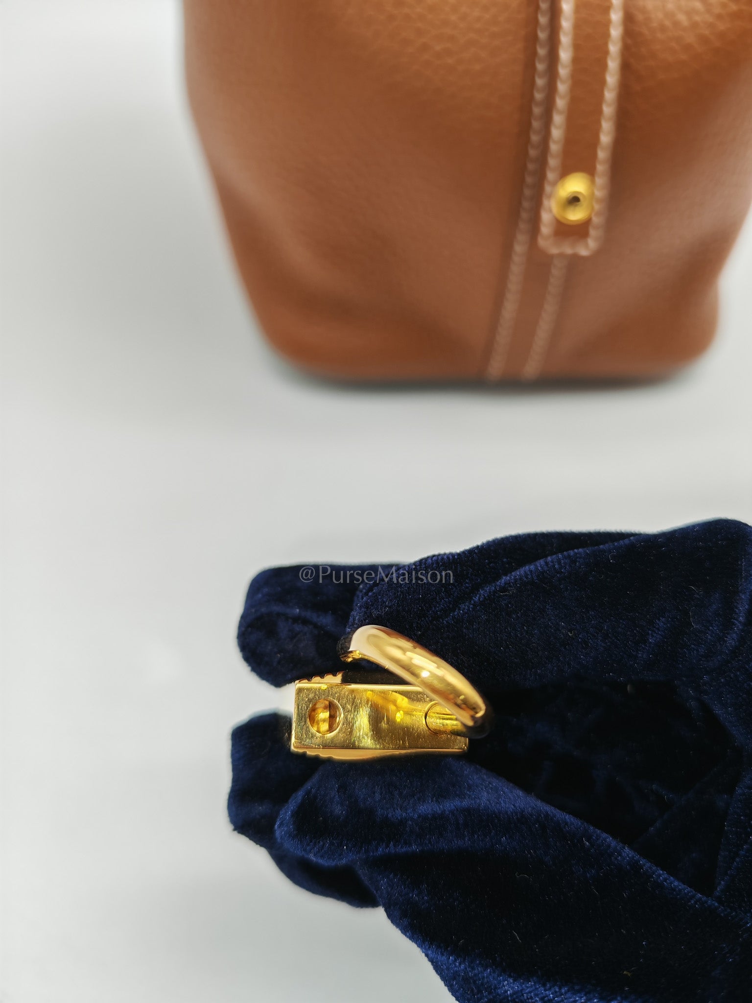 Picotin Lock 18 Gold Clemence Leather Gold Hardware Stamp Z(2021)