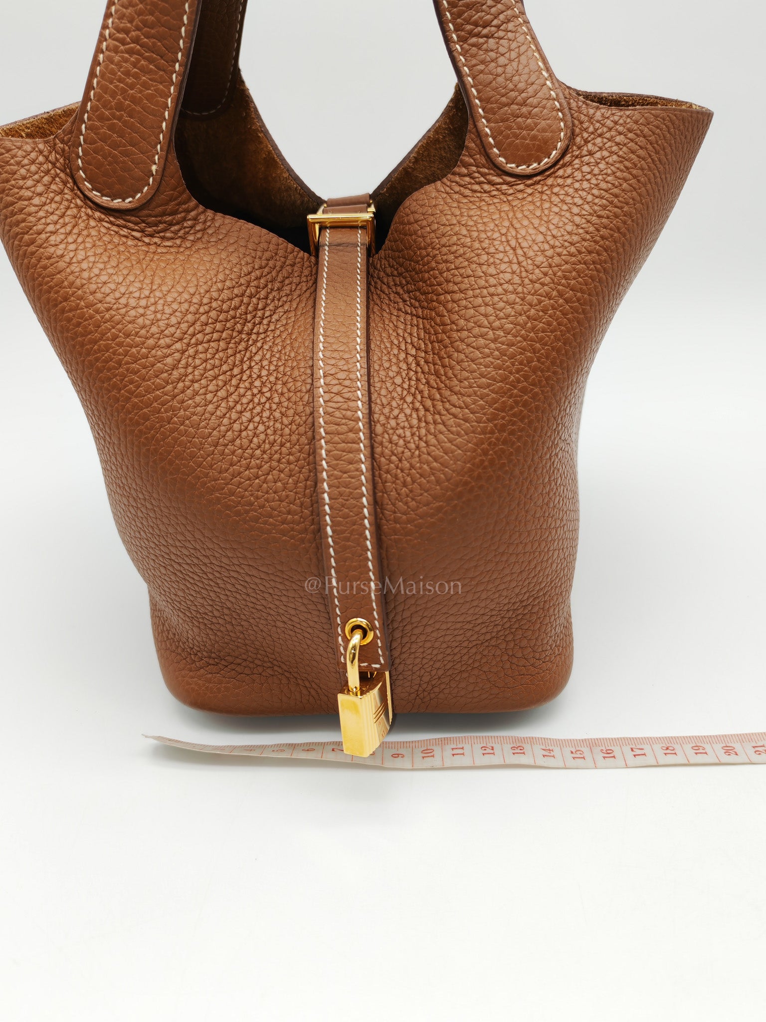 Picotin Lock 18 Gold Clemence Leather Gold Hardware Stamp Z(2021)