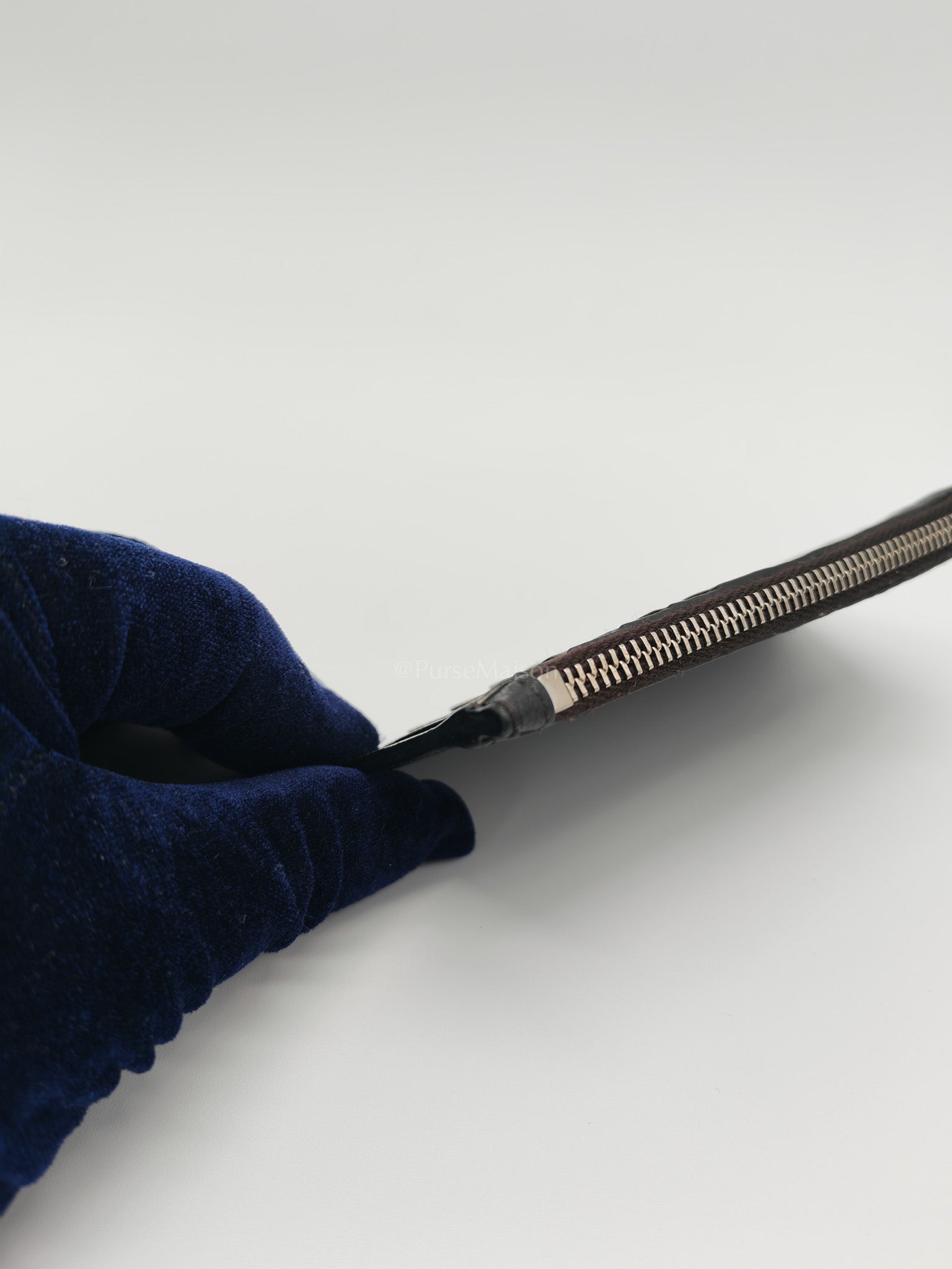 Ostrich Leather Zippy Card Holder | Purse Maison Luxury Bags Shop