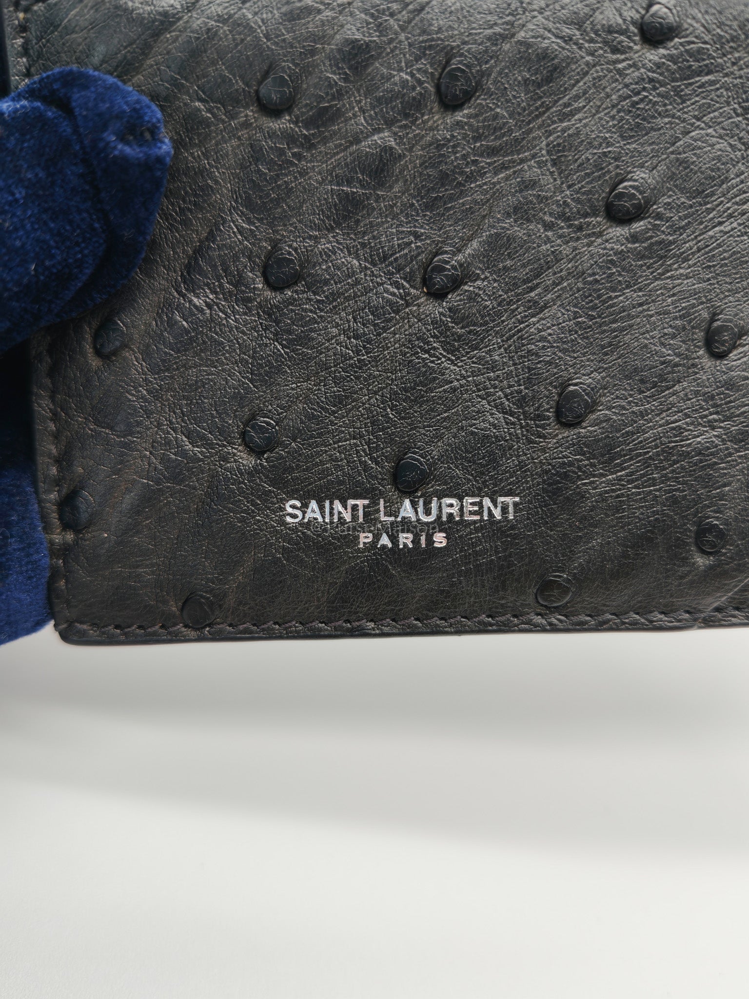 Ostrich Leather Zippy Card Holder | Purse Maison Luxury Bags Shop