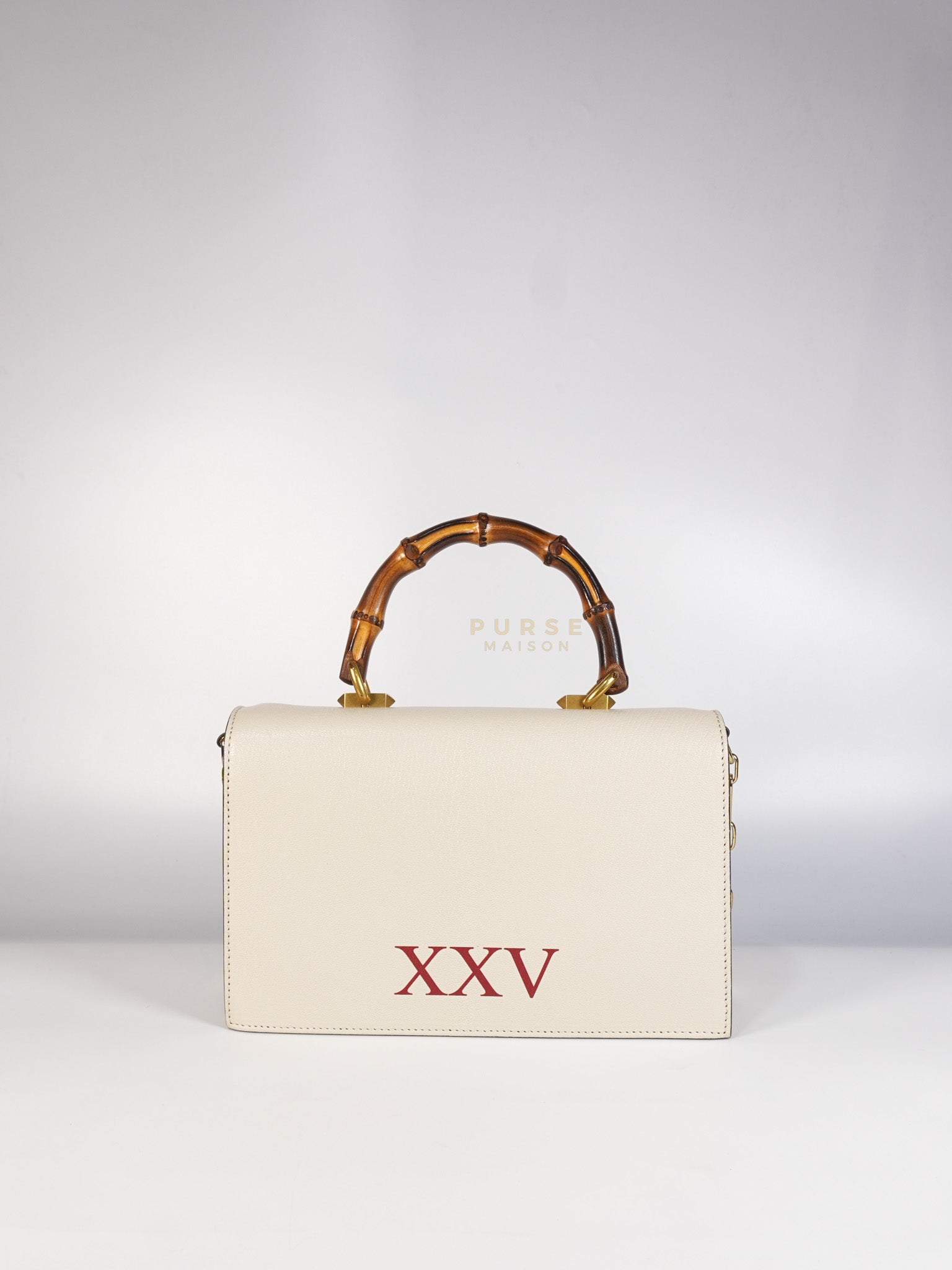 Ottilia Bee Printed Bamboo Top Handle Bag Small in Cream Leather and Snakeskin | Purse Maison Luxury Bags Shop