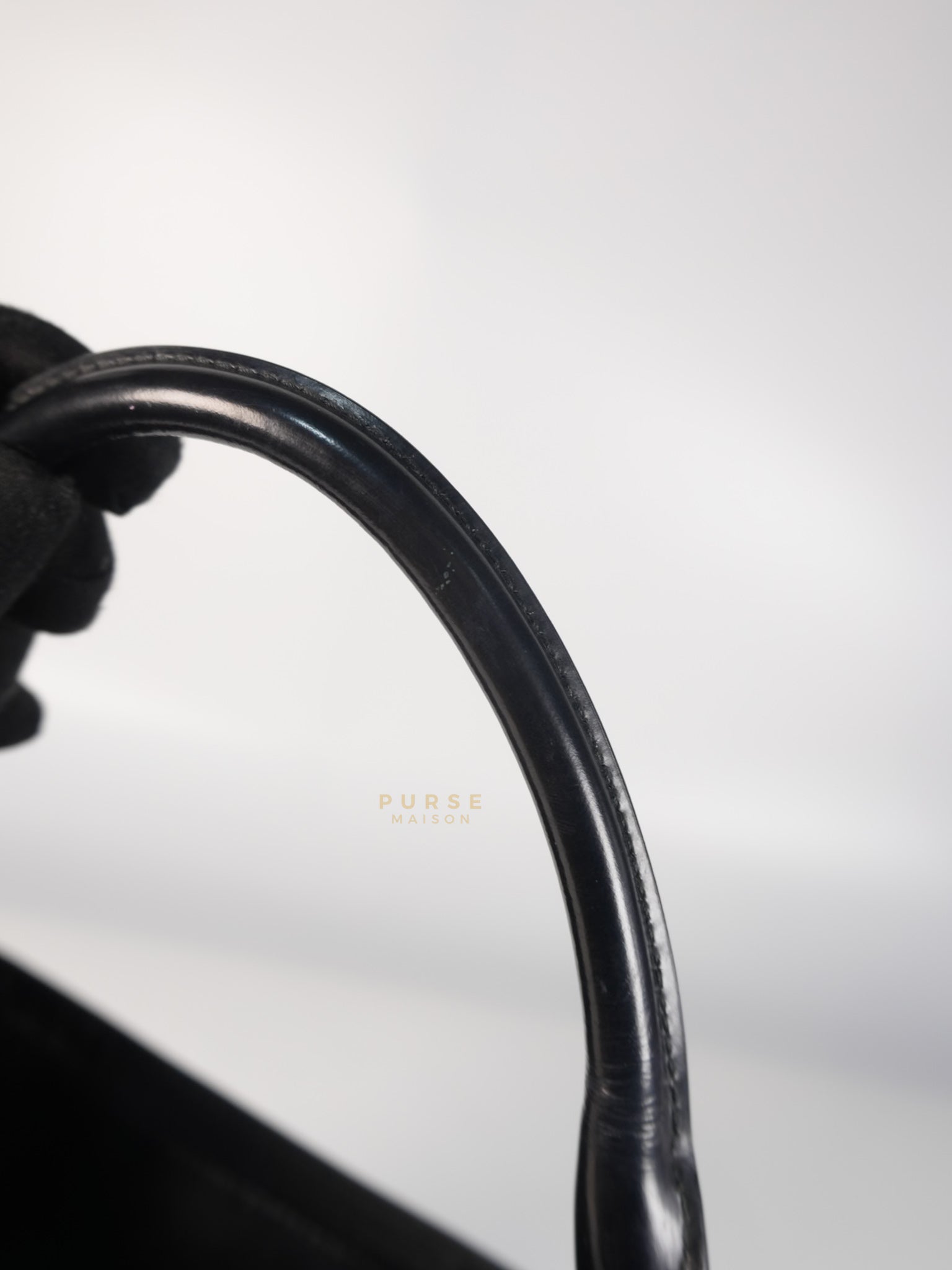 Ouverture Bucket Bag Small in Black Tessuto and Leather | Purse Maison Luxury Bags Shop