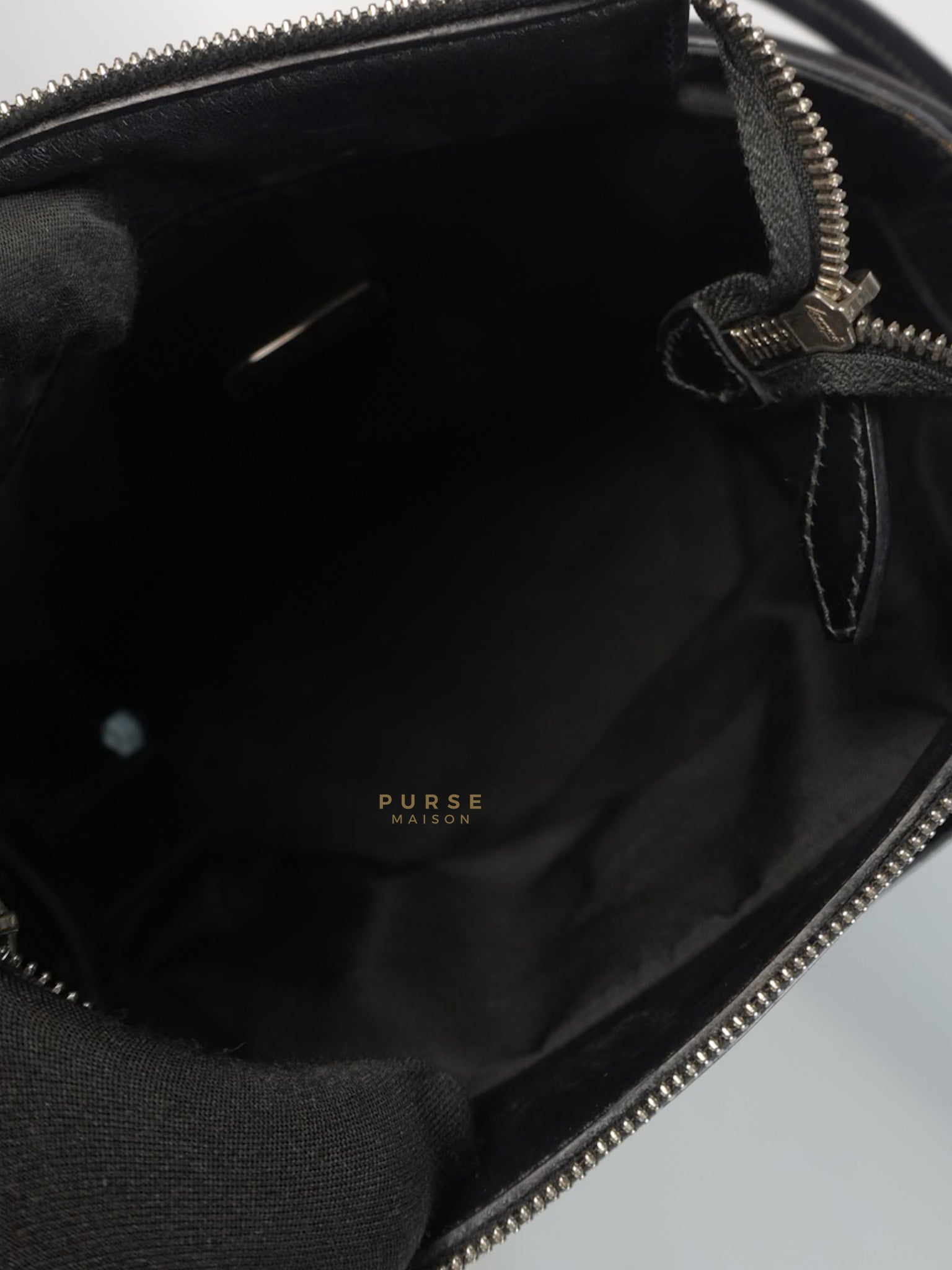 Ouverture Bucket Bag Small in Black Tessuto and Leather | Purse Maison Luxury Bags Shop