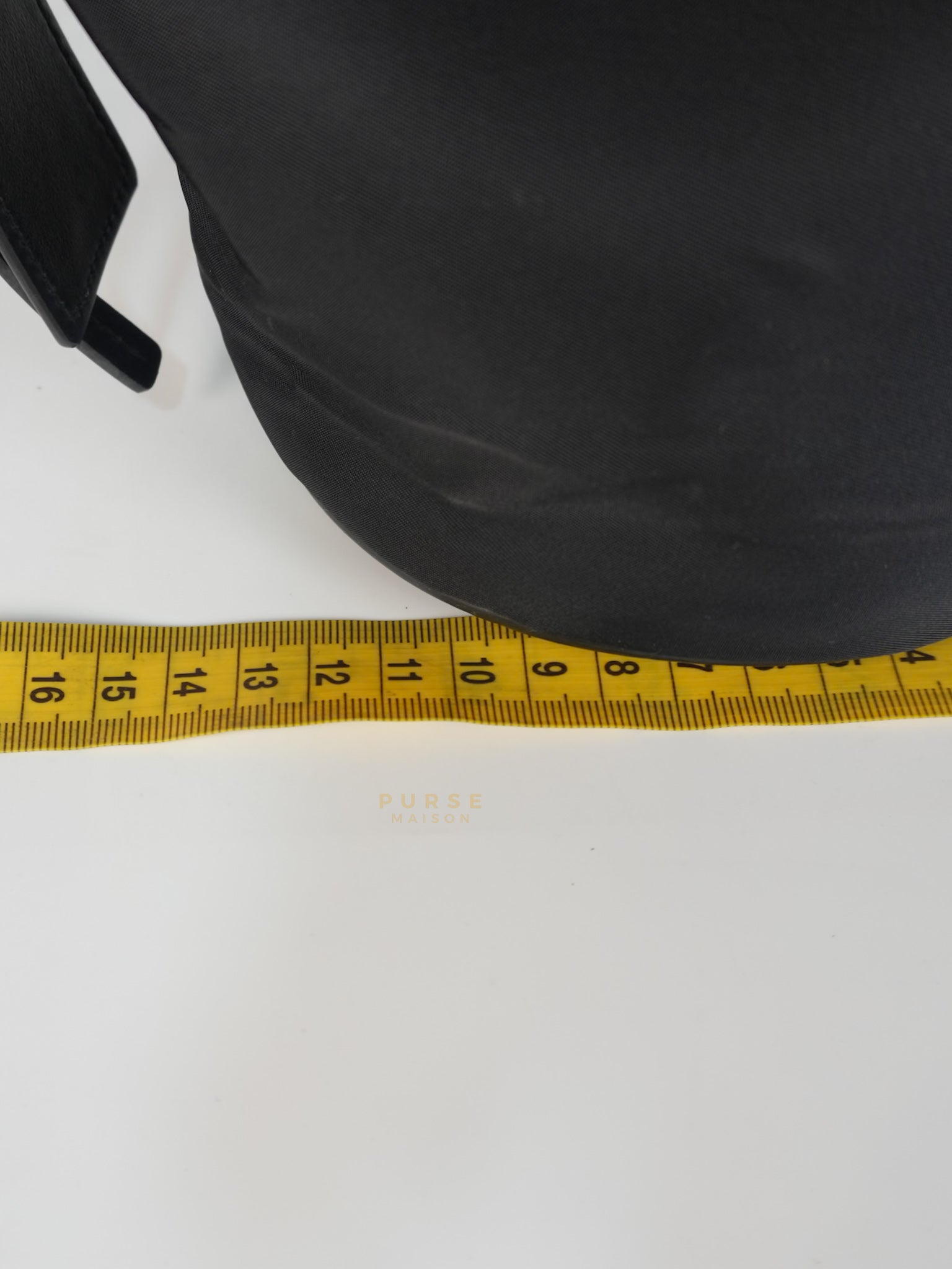 Ouverture Bucket Bag Small in Black Tessuto and Leather | Purse Maison Luxury Bags Shop