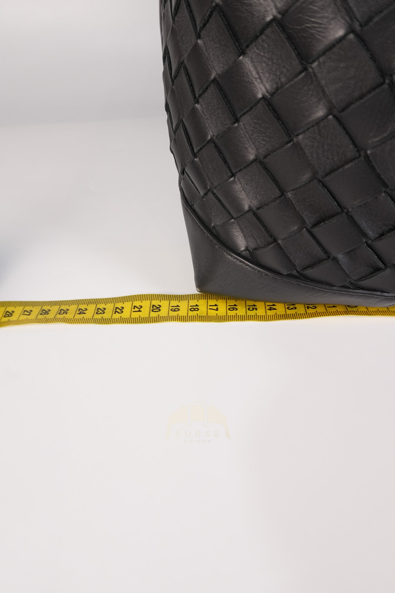 Overnight Tote in Black Nappa Intrecciato Leather | Purse Maison Luxury Bags Shop