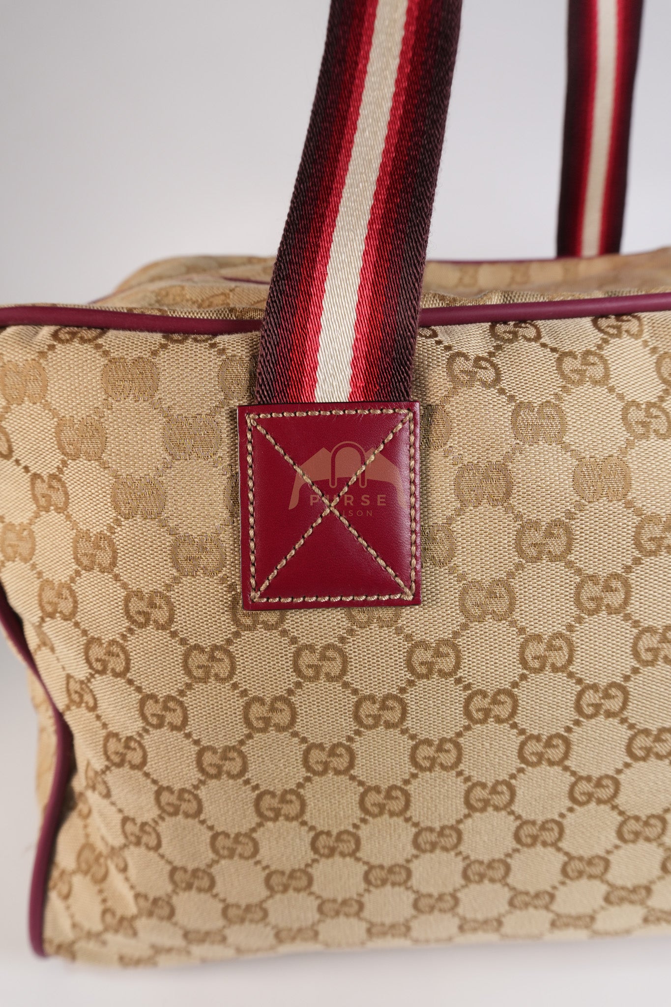 Overnight Travel Bag in Web GG Canvas | Purse Maison Luxury Bags Shop